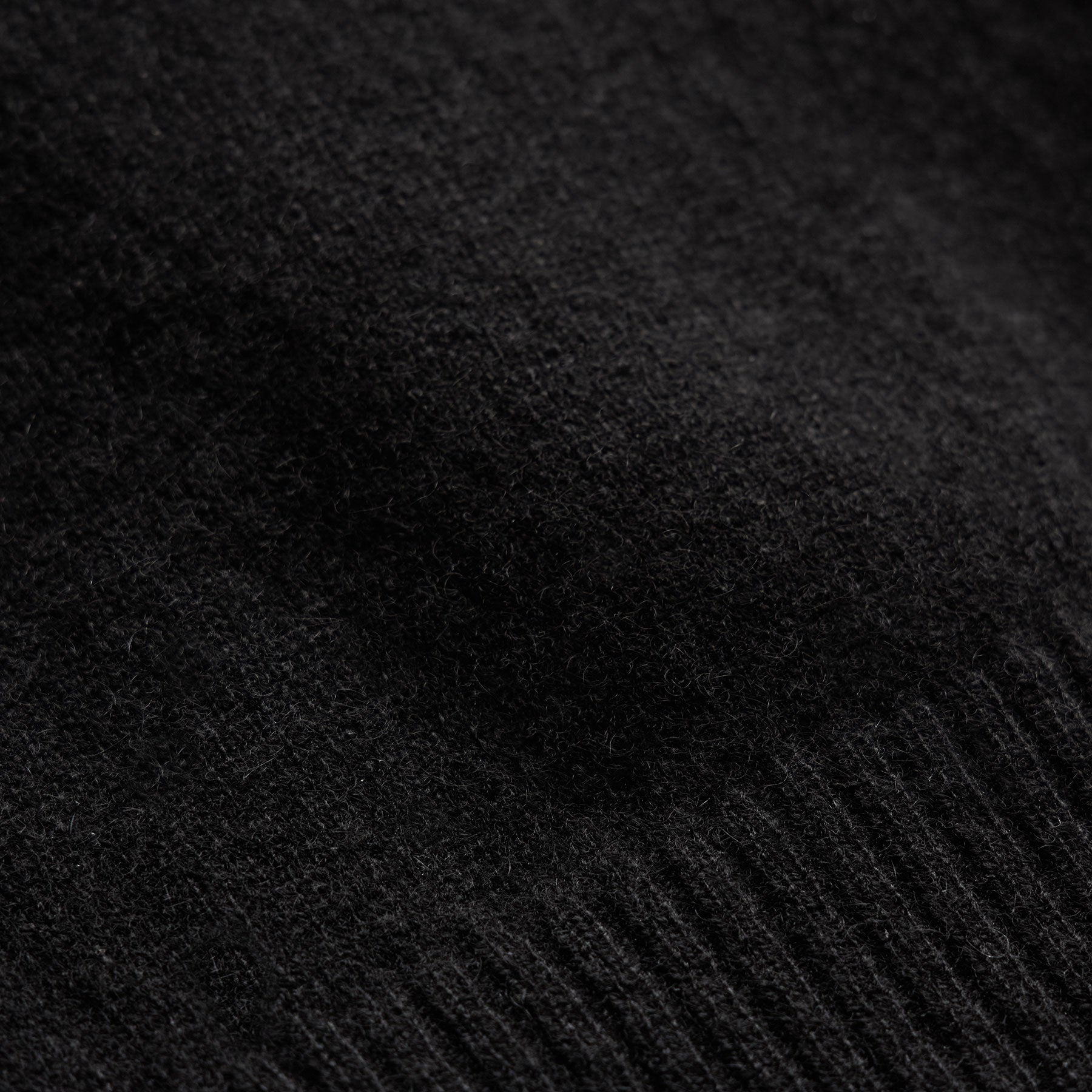 Italian Spun Cashmere Half Zip - Black/Anthracite