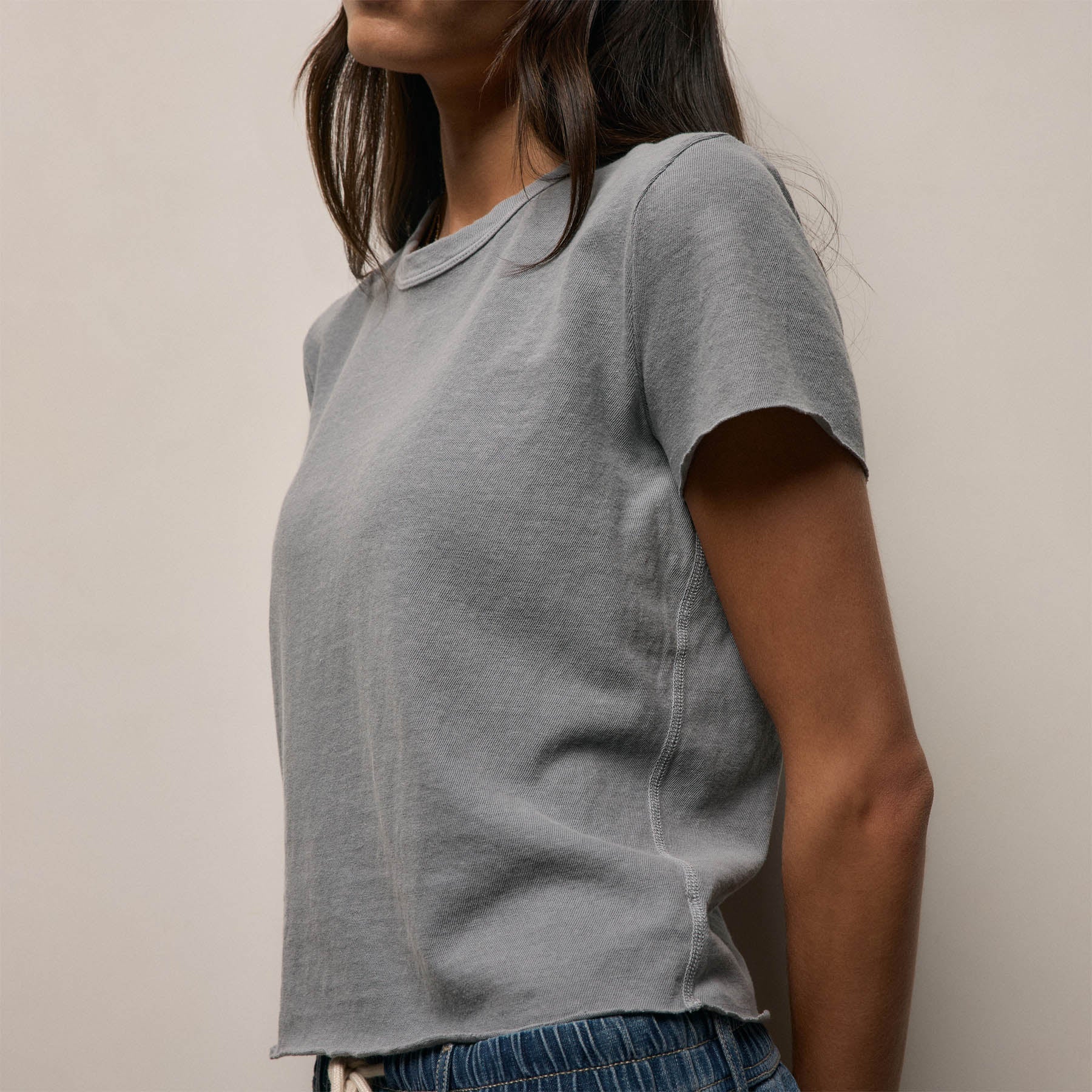 Slub Jersey Shrunken Tee - Ore Pigment