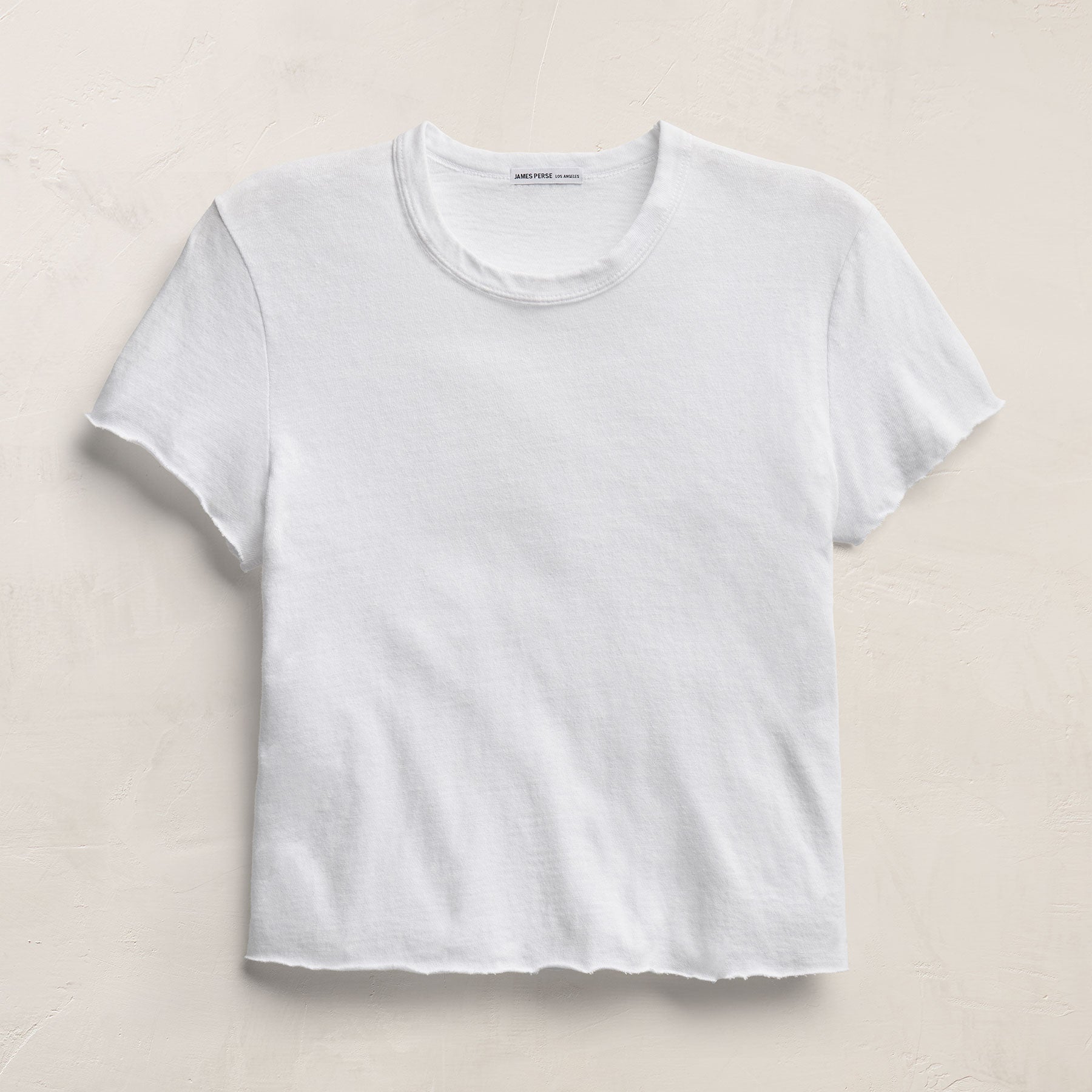 Slub Jersey Shrunken Tee - White