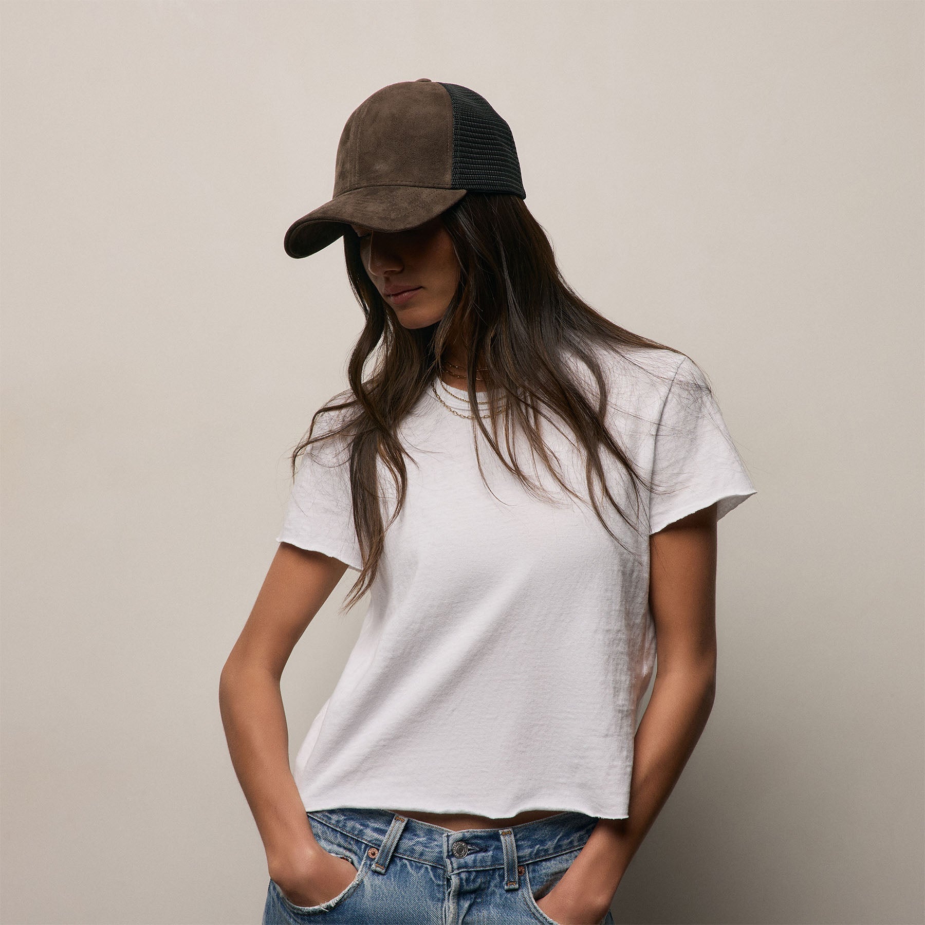 Slub Jersey Shrunken Tee - White