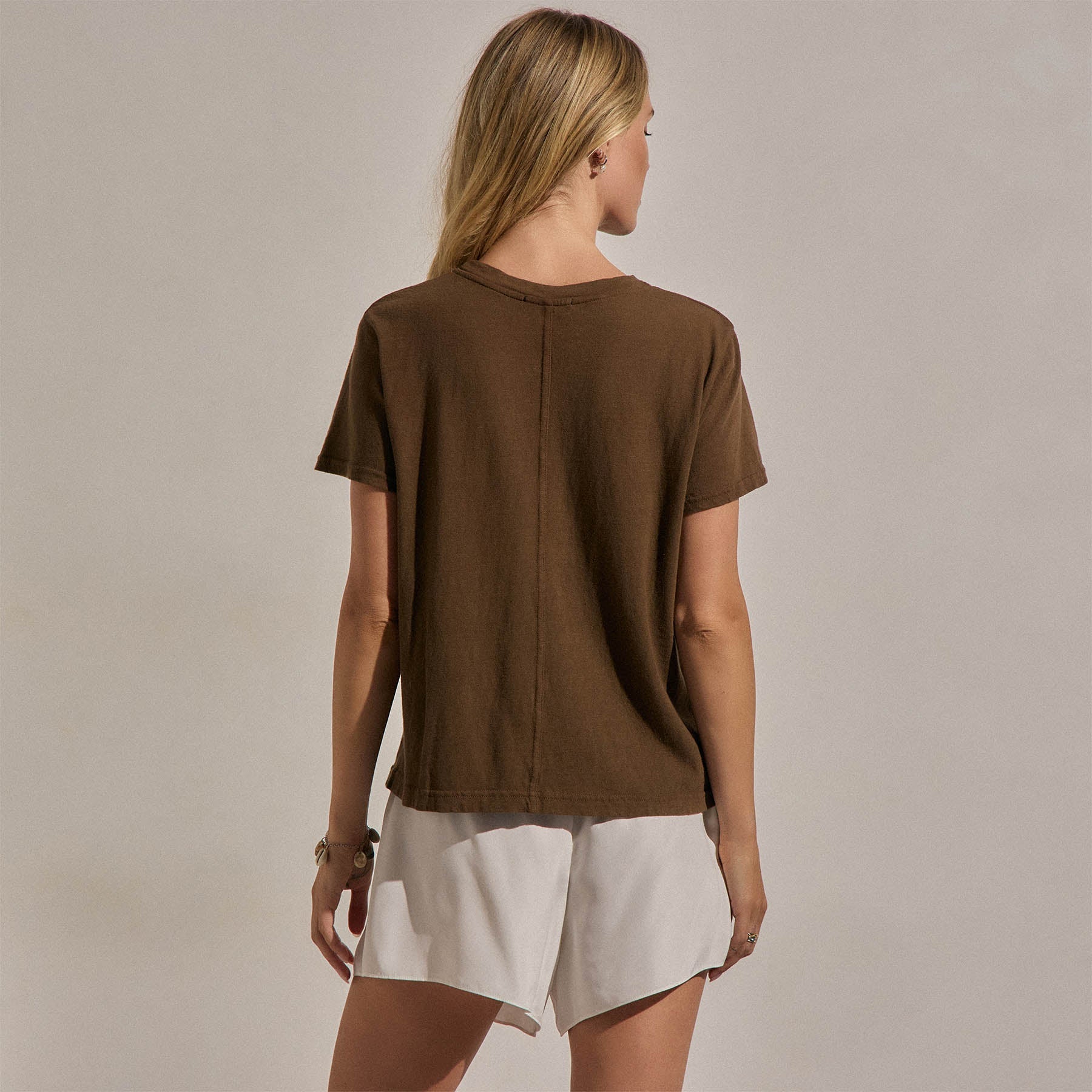 Slub Jersey Relaxed Graphic Tee - Cocoa/Black