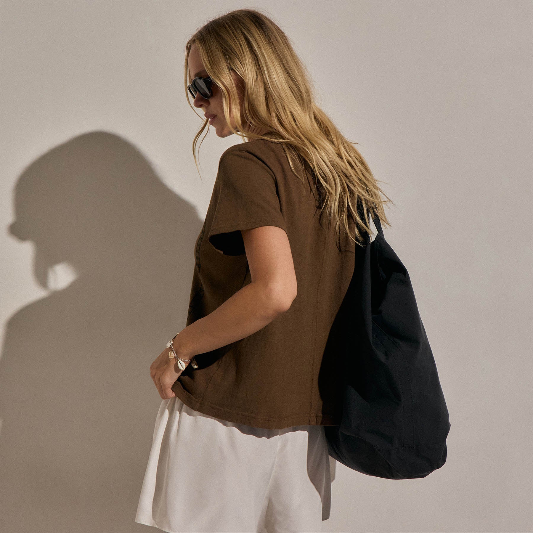Slub Jersey Relaxed Graphic Tee - Cocoa/Black