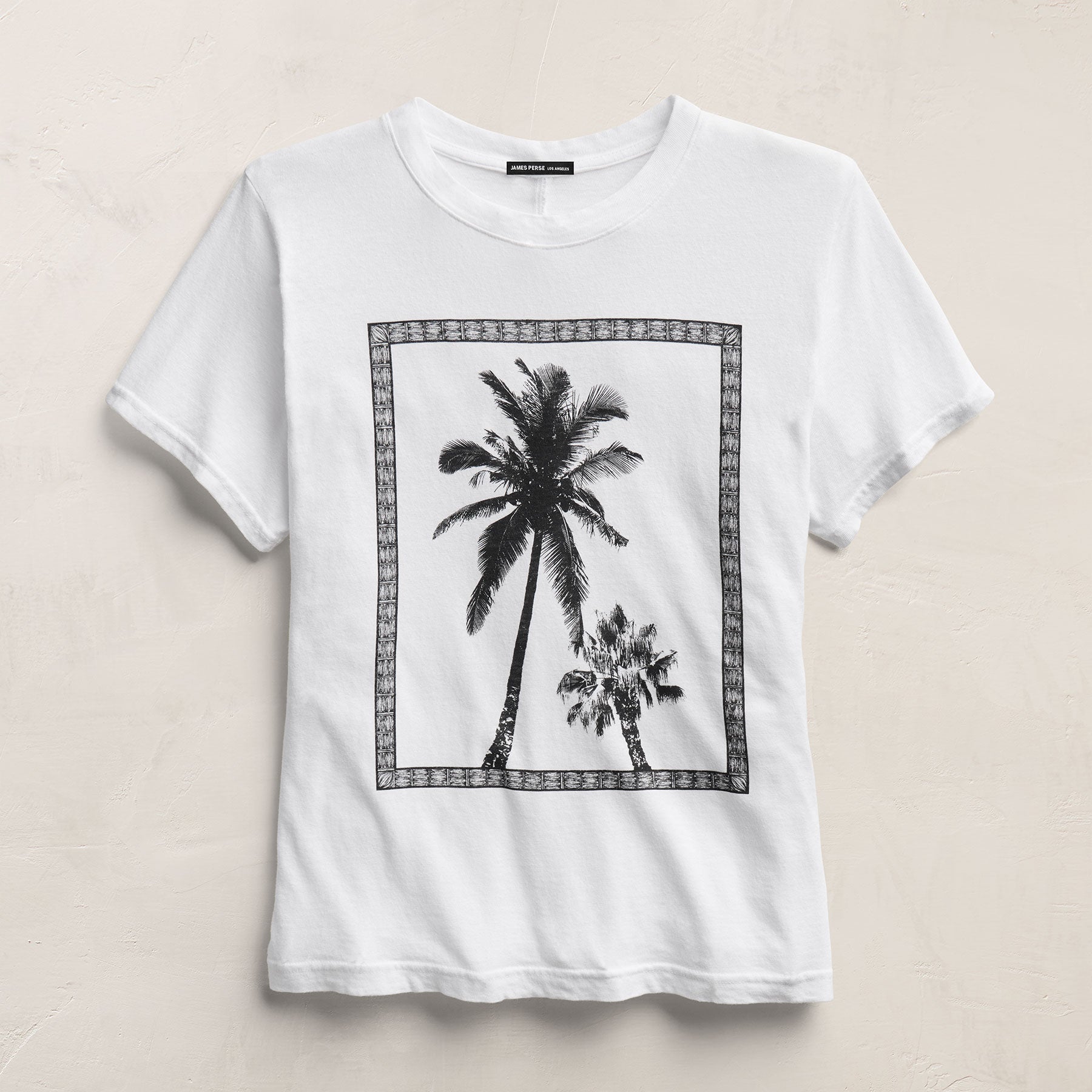 Slub Jersey Relaxed Graphic Tee - White/Black