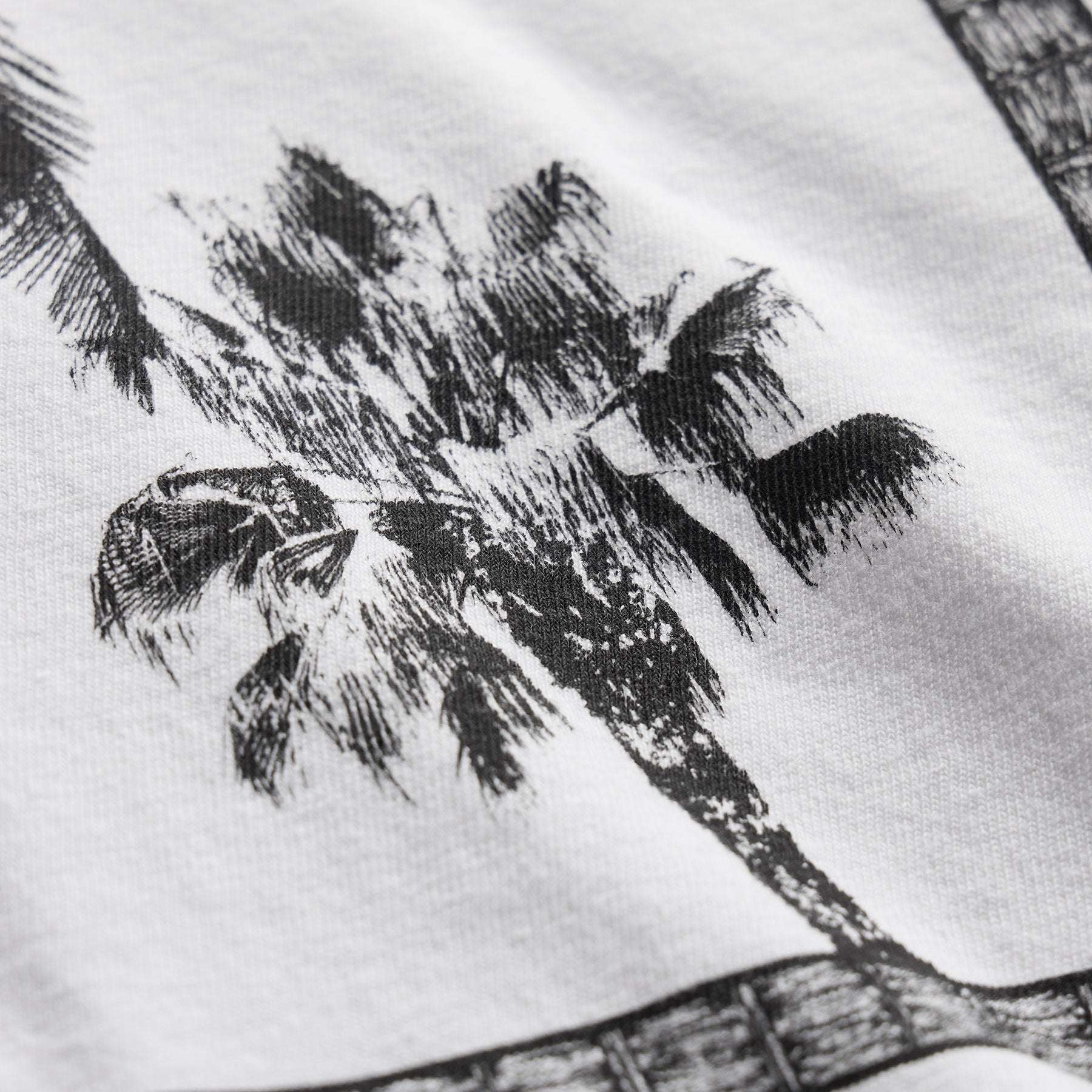 Slub Jersey Relaxed Graphic Tee - White/Black