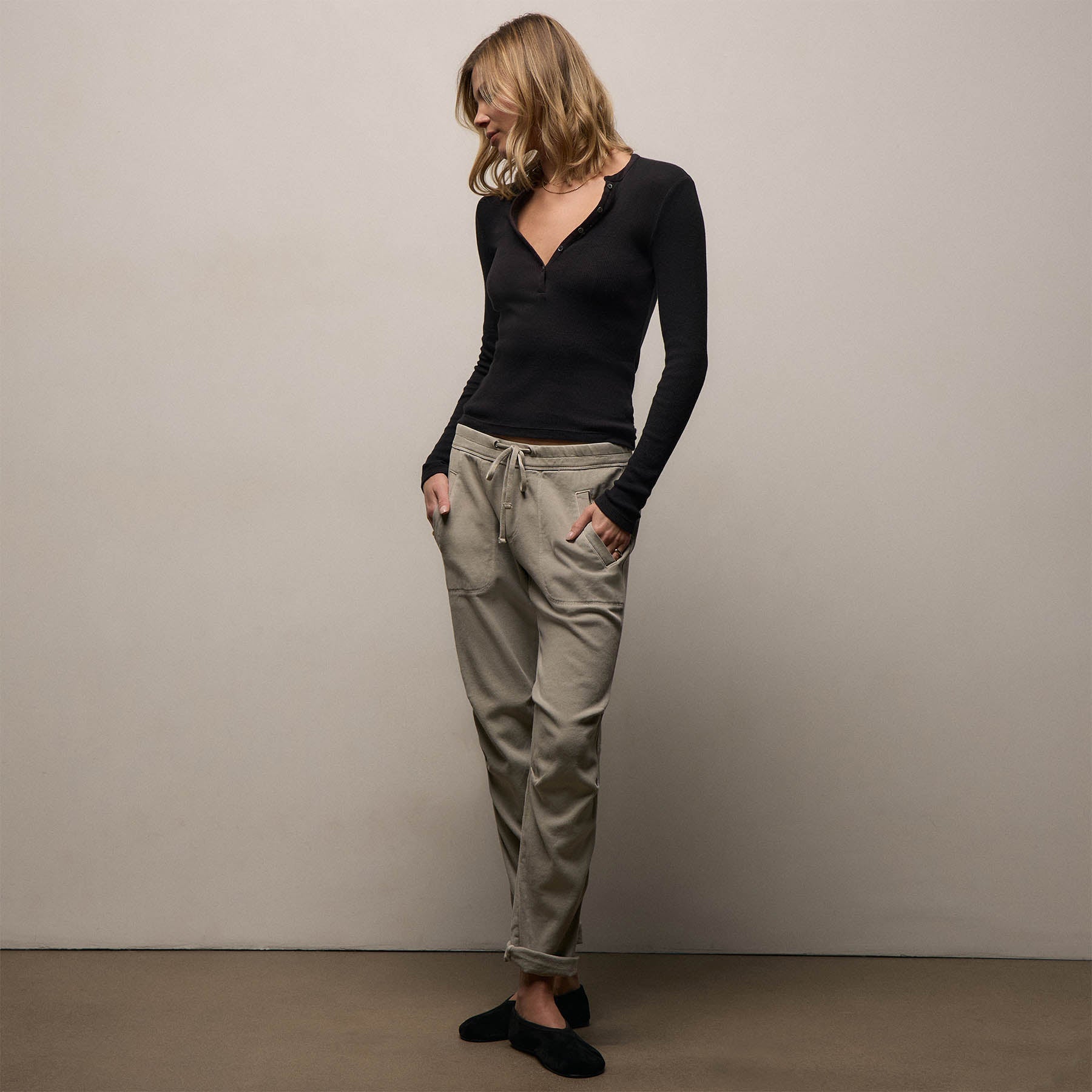 Soft Drape Pant - Driftwood Pigment