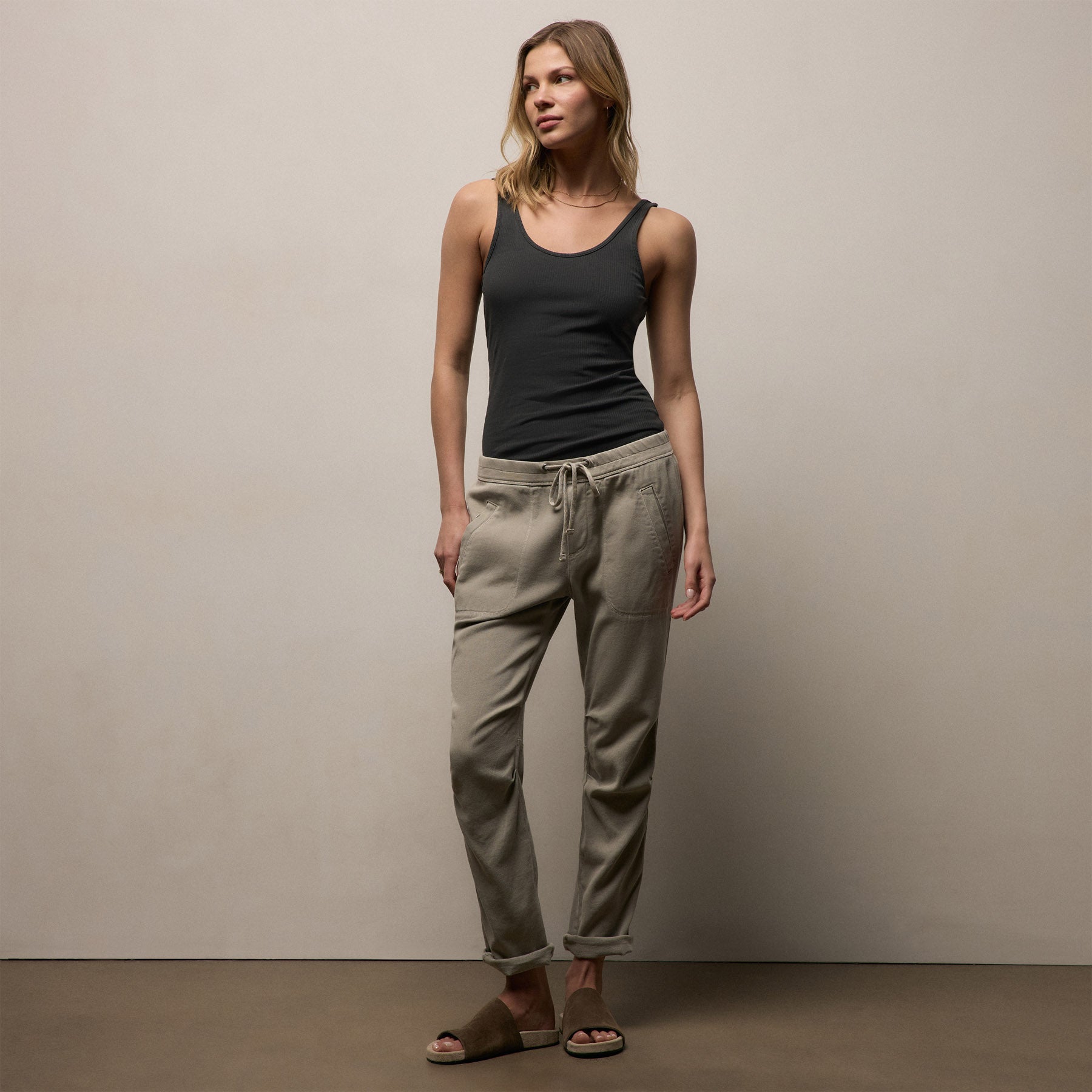 Soft Drape Pant - Driftwood Pigment