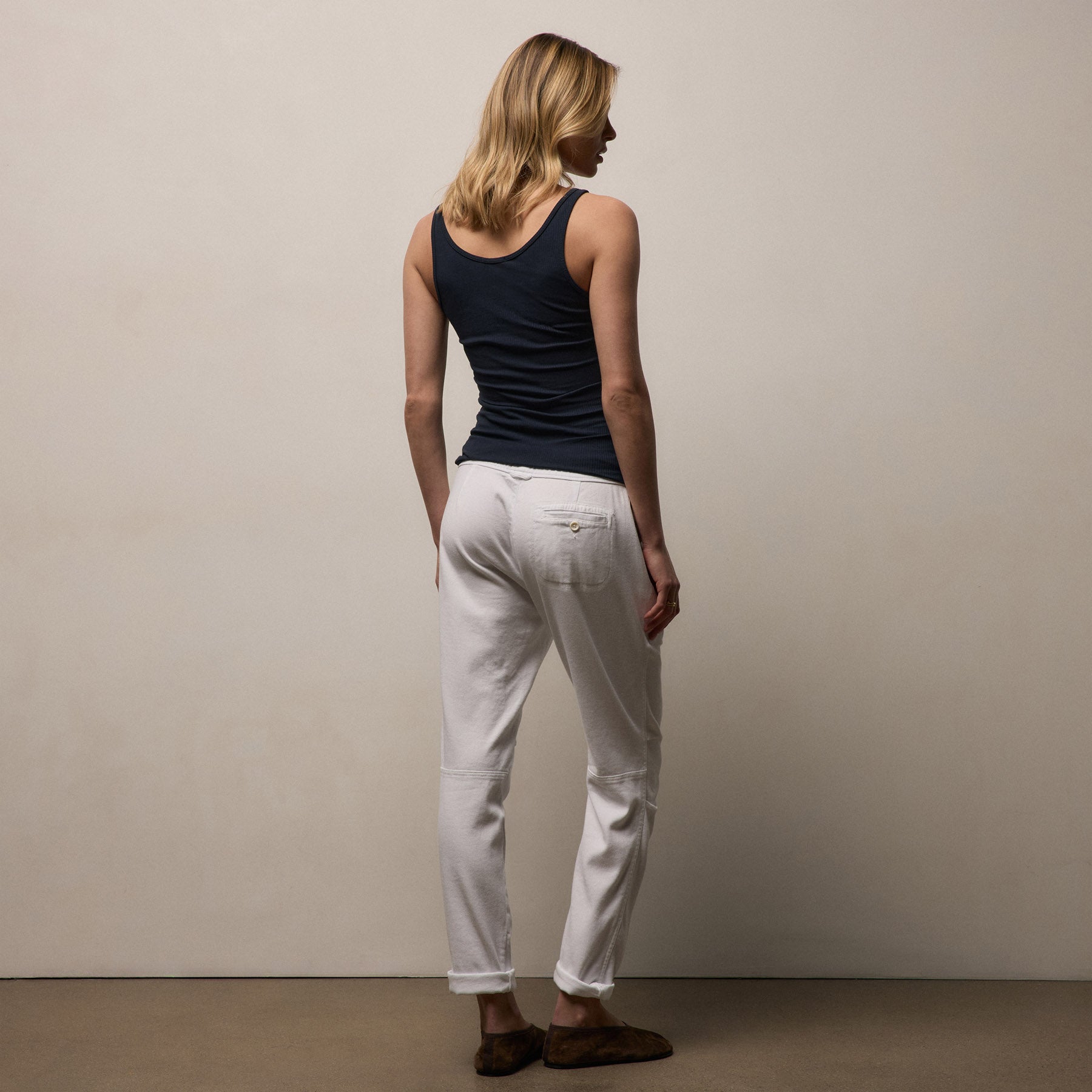 Soft Drape Pant - White