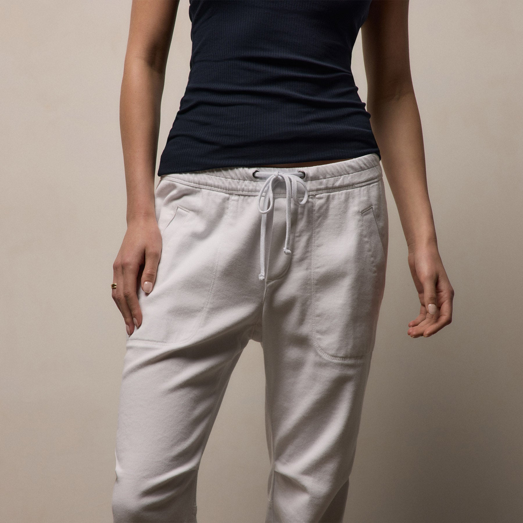 Soft Drape Pant - White