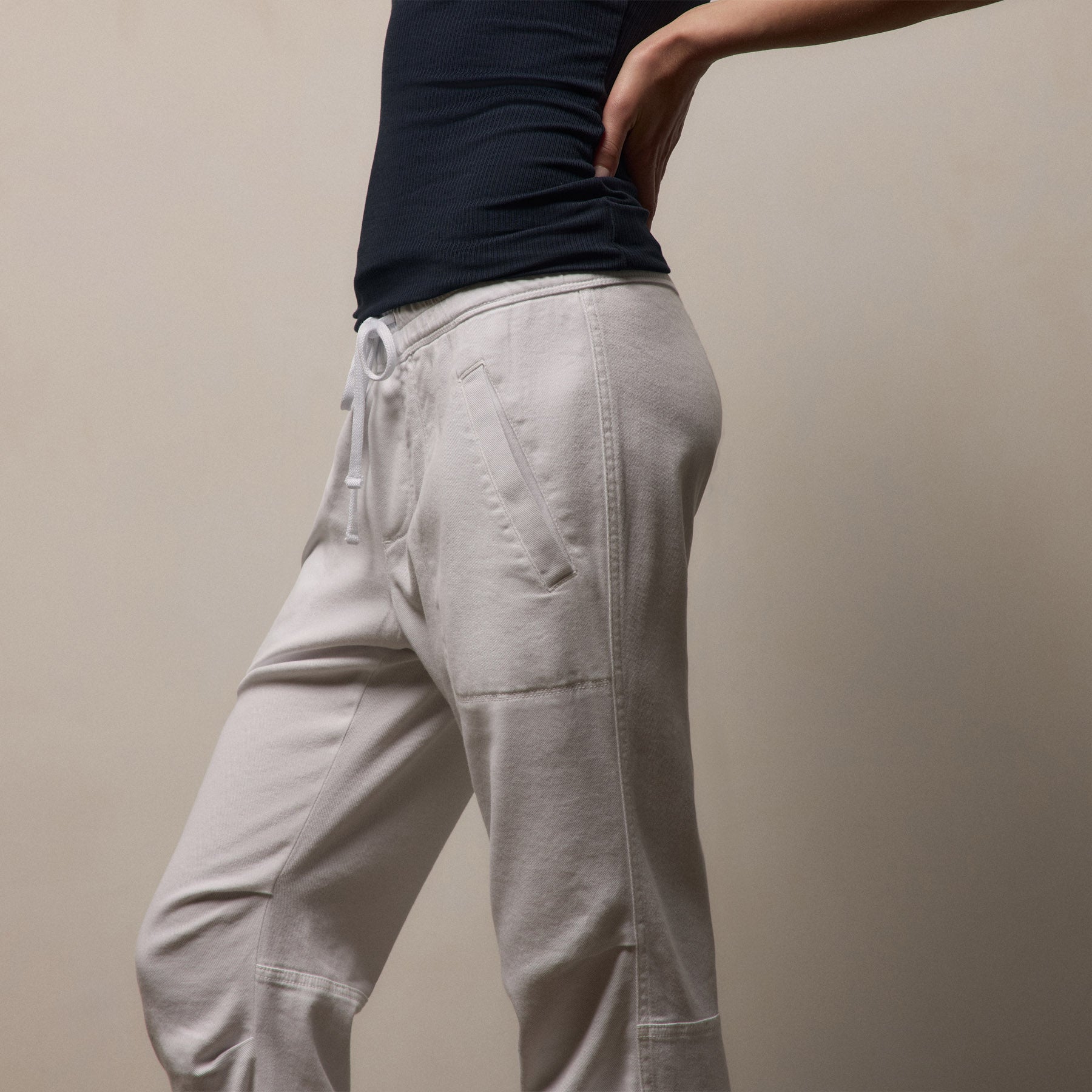 Soft Drape Pant - White