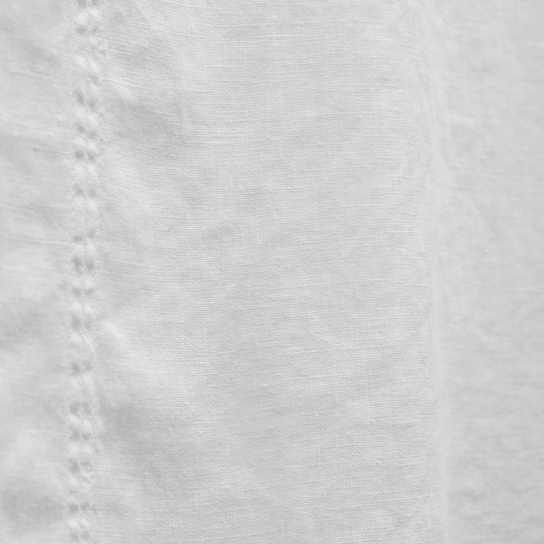 Linen Tie Front Tunic Top - White