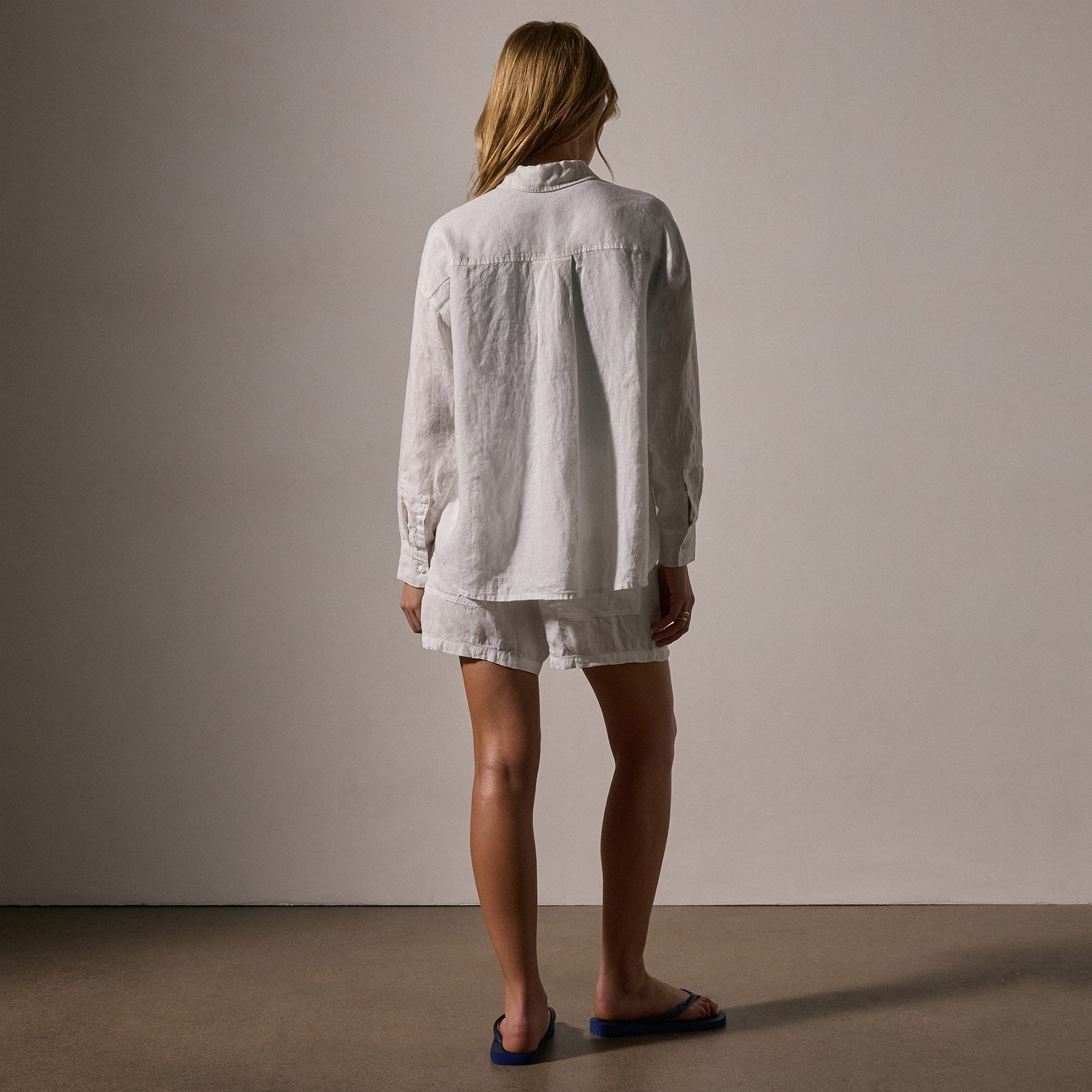 Linen Oversized Shirt - White
