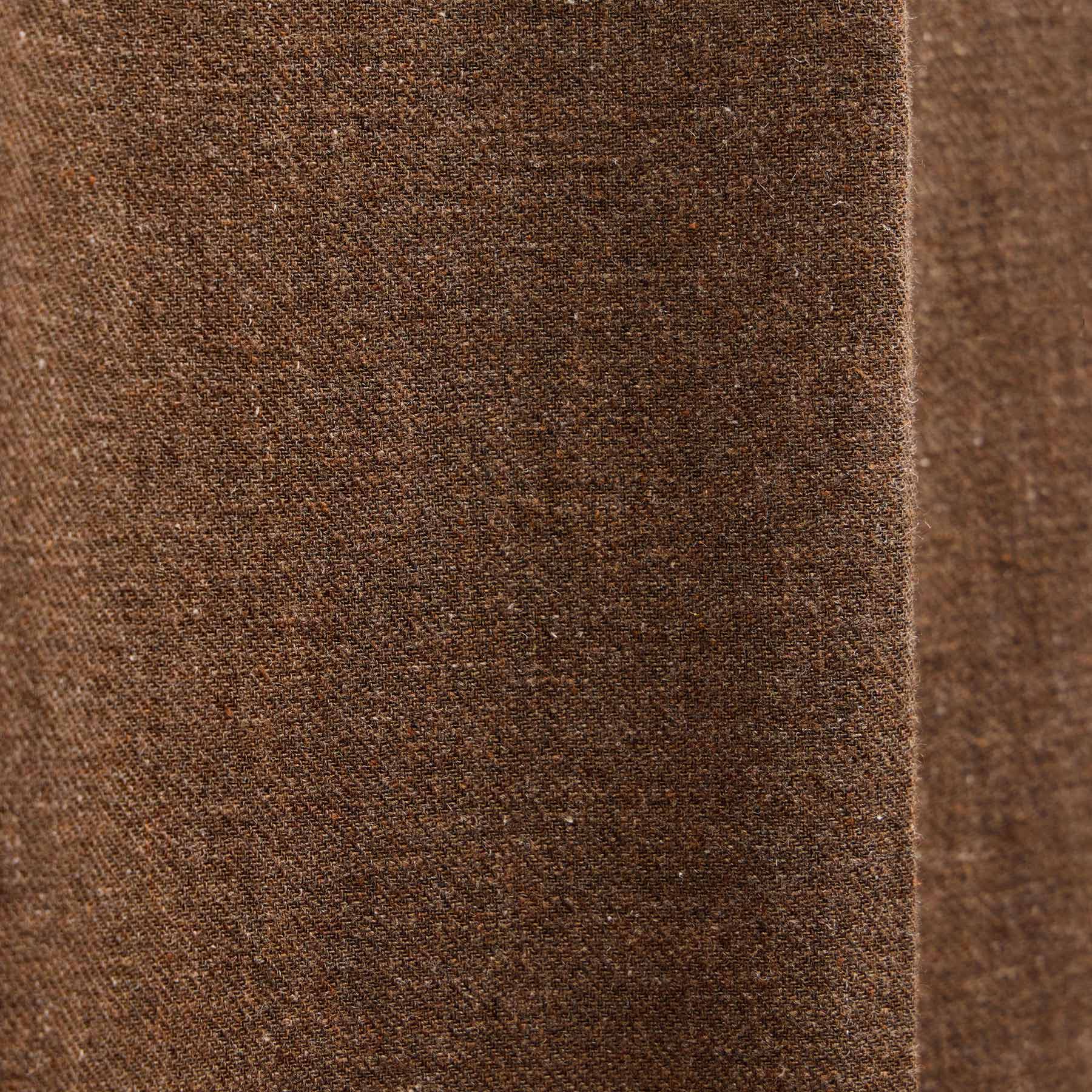 Linen Twill Pleated Wide Leg Trouser - Fleck Brown
