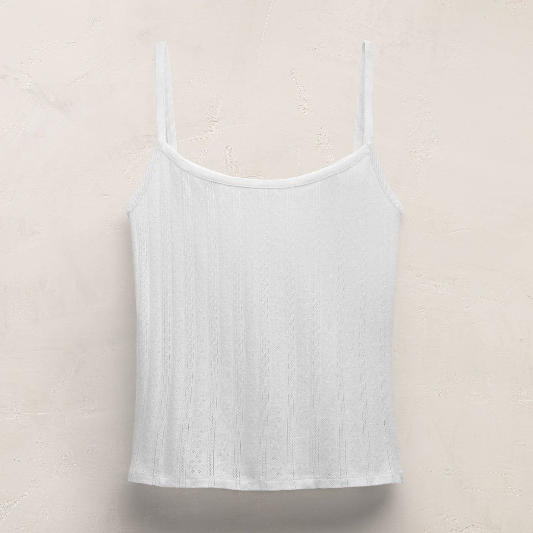 Pointelle Tank Top - White