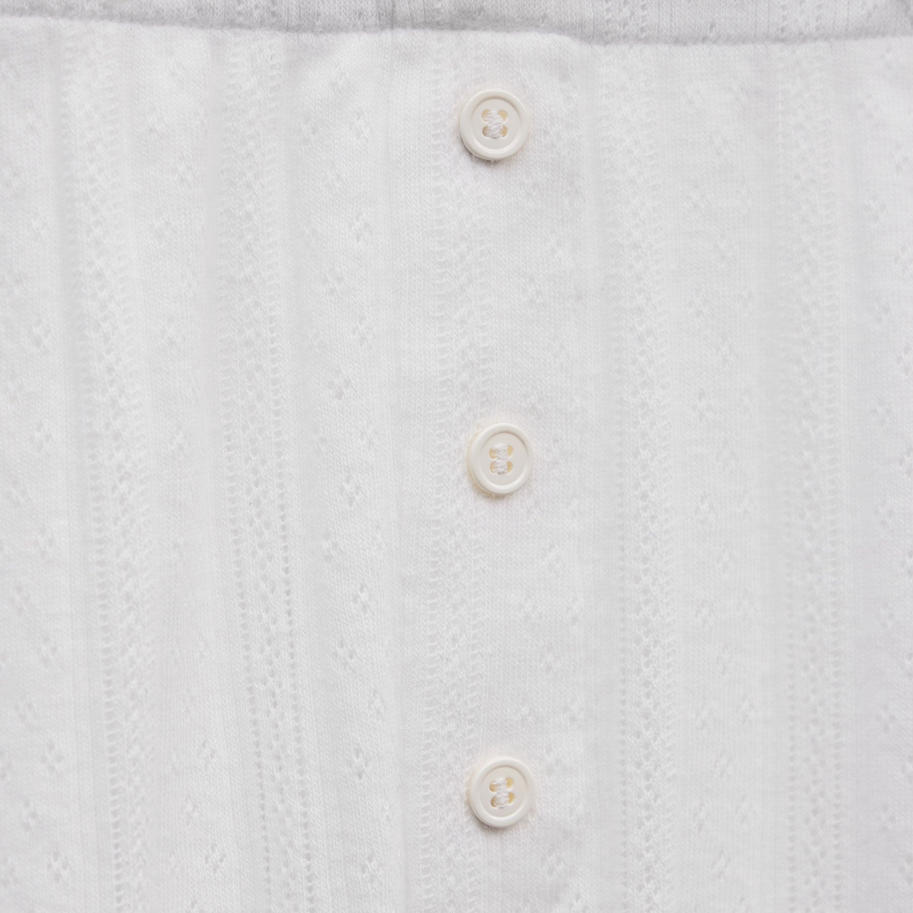 Pointelle Shortie - White