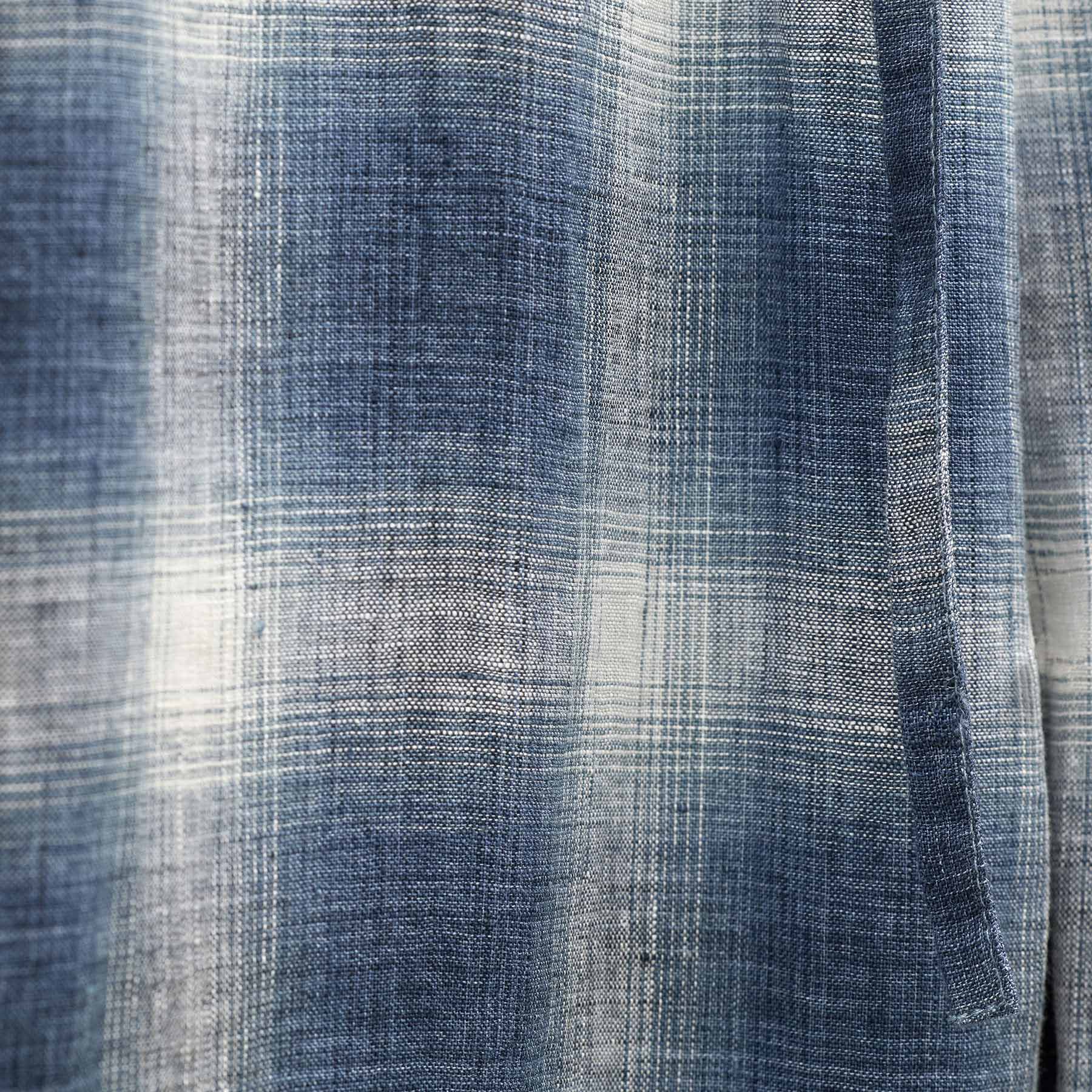 Plaid Linen Beach Pant - Blue Plaid