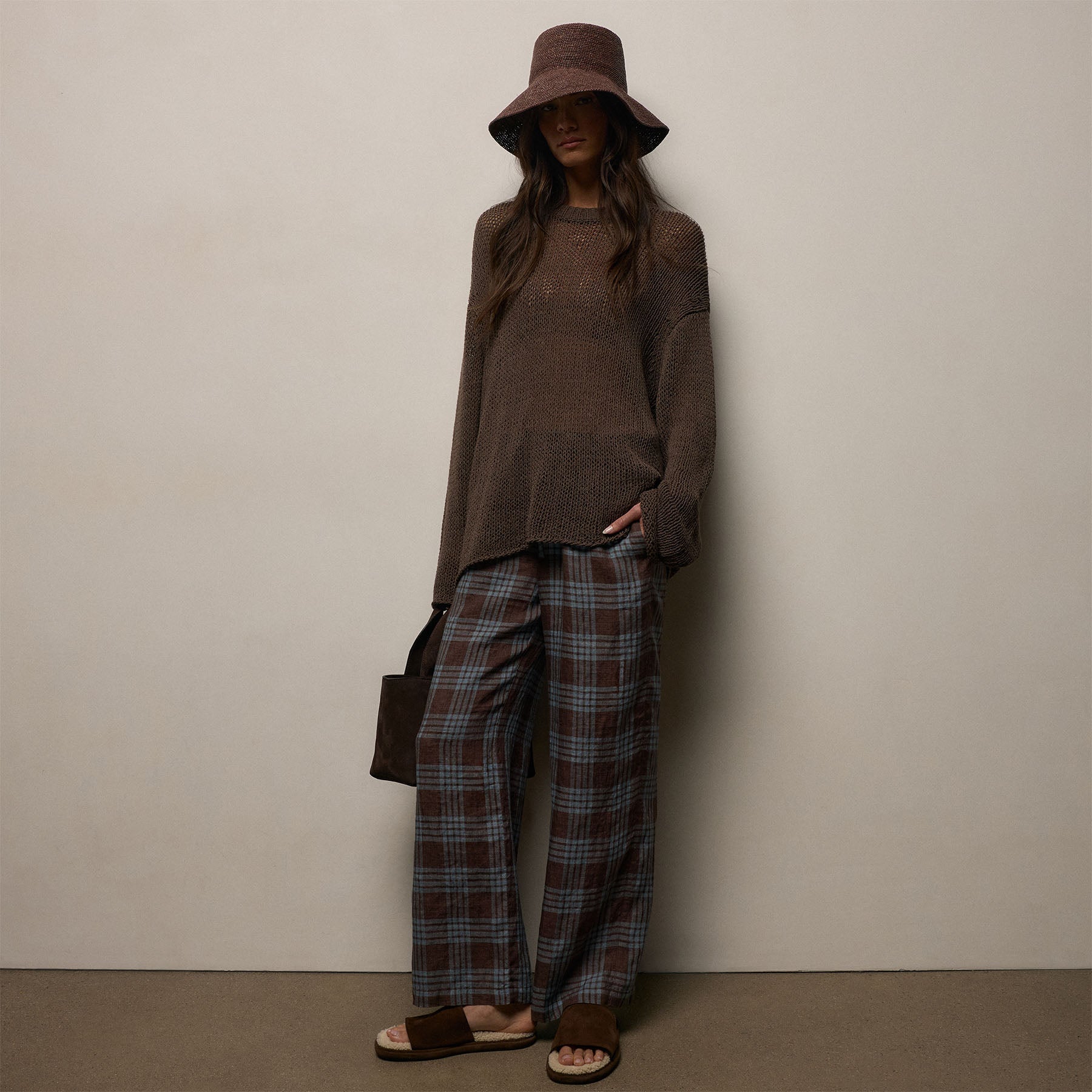 Women's Shearling Suede Slide - Acero/Natural