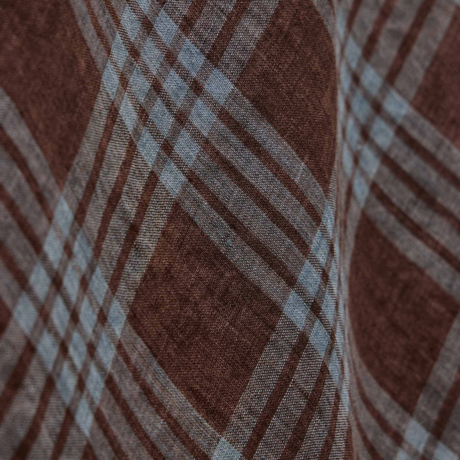 Plaid Linen Skirt - Plum Plaid