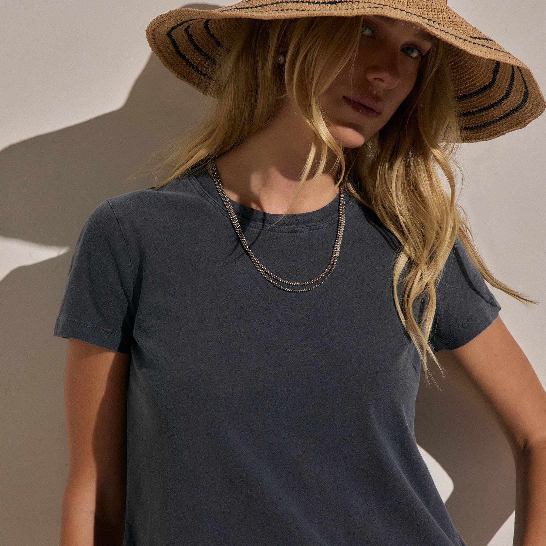 Vintage Little Boy Tee - Blue Noir Pigment