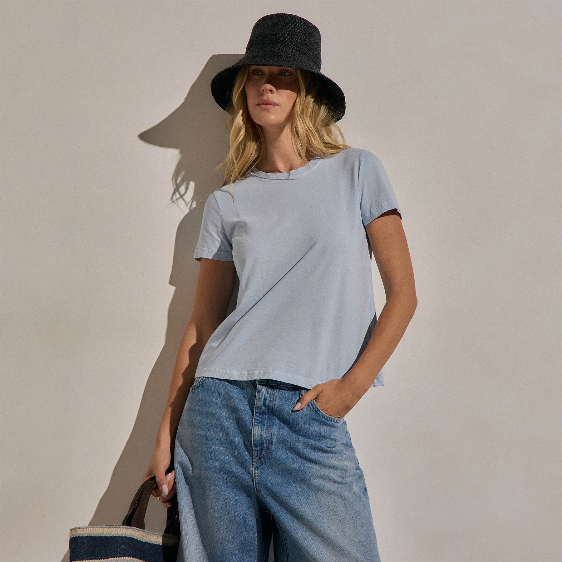 Vintage Little Boy Tee - Pale Azul Pigment