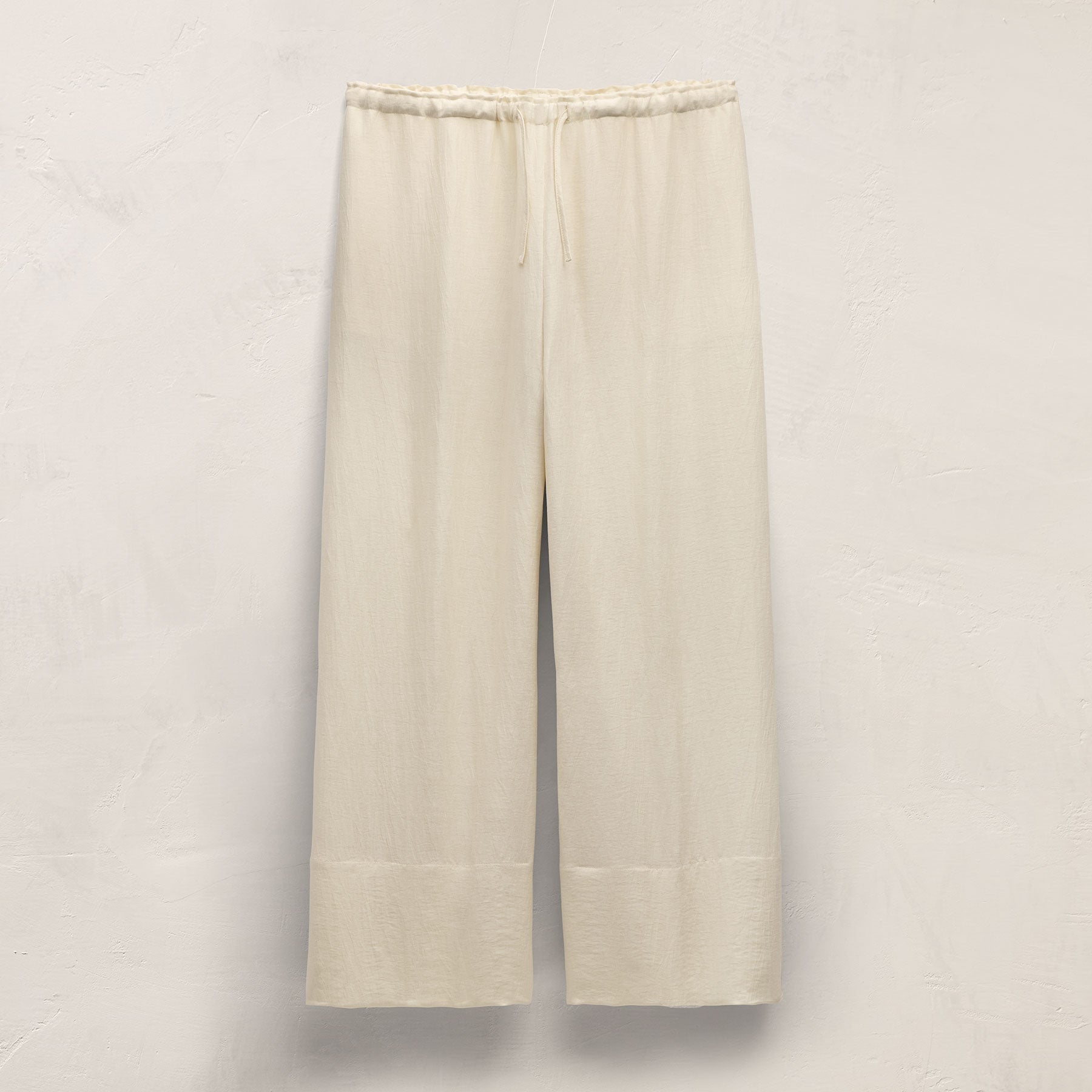 Linen Wide Cuff Pant - Ecru