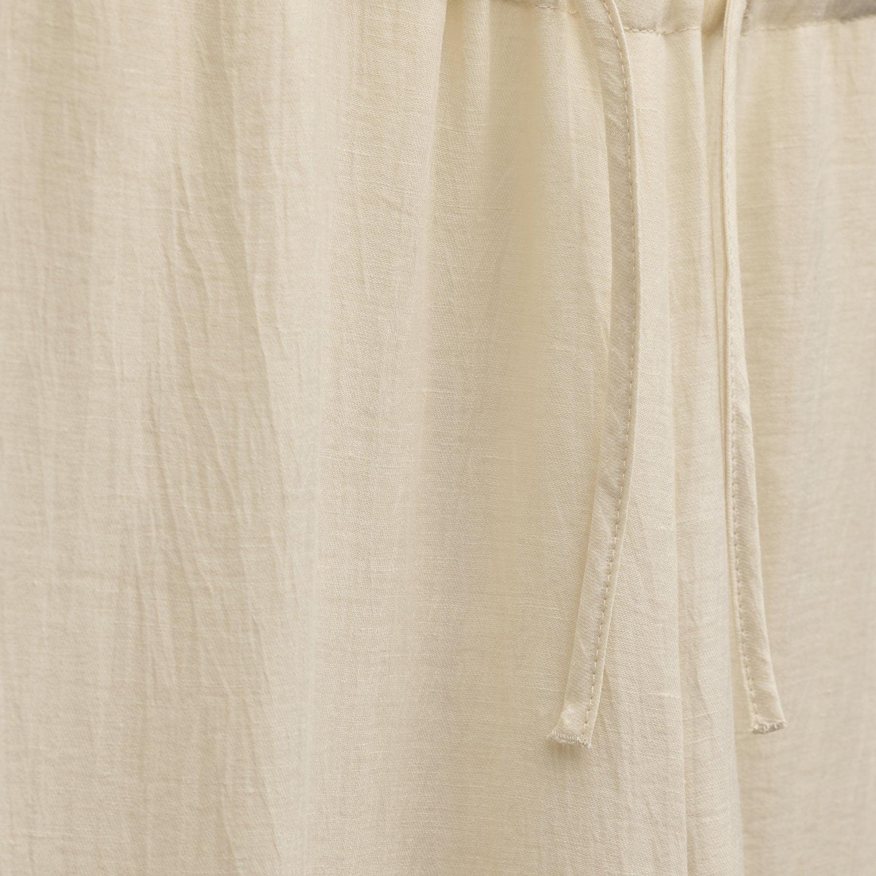 Linen Wide Cuff Pant - Ecru