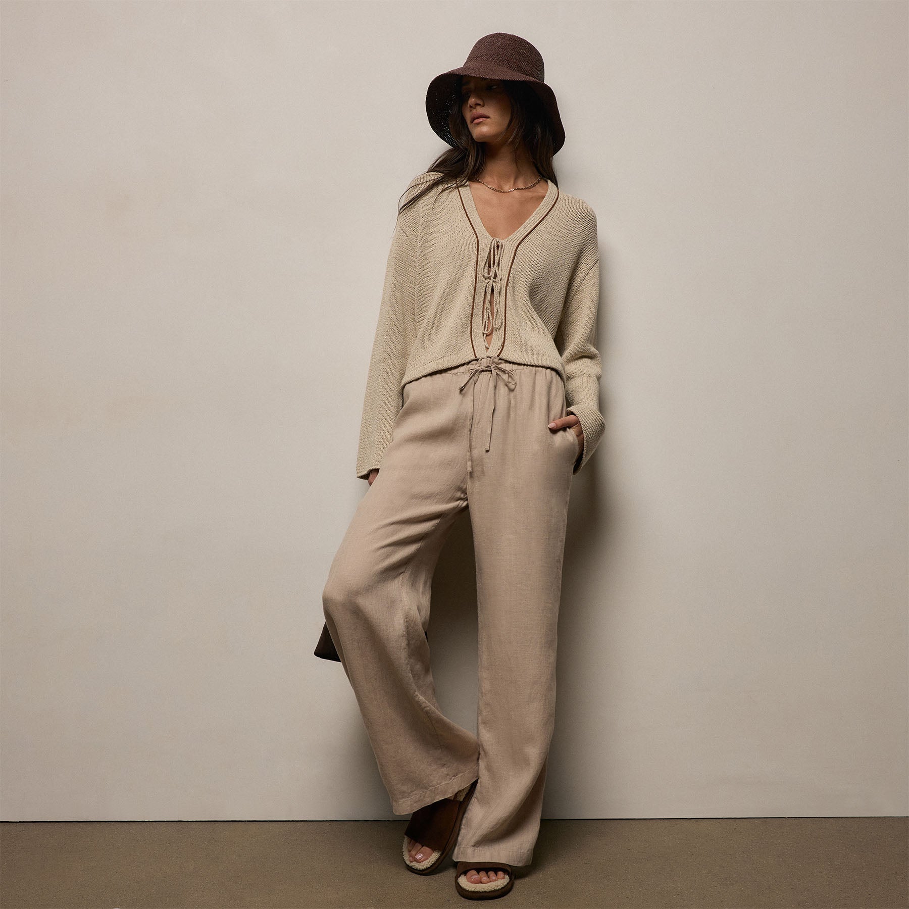 Women's Shearling Suede Slide - Acero/Natural