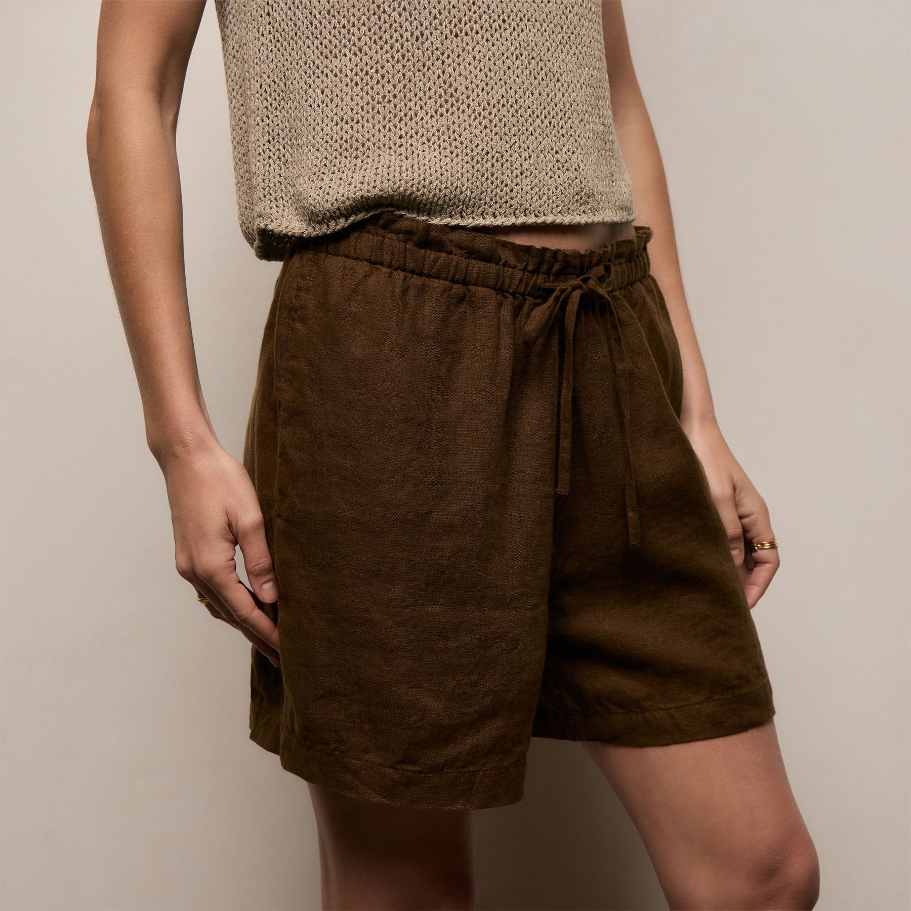 Linen Short - Cocoa
