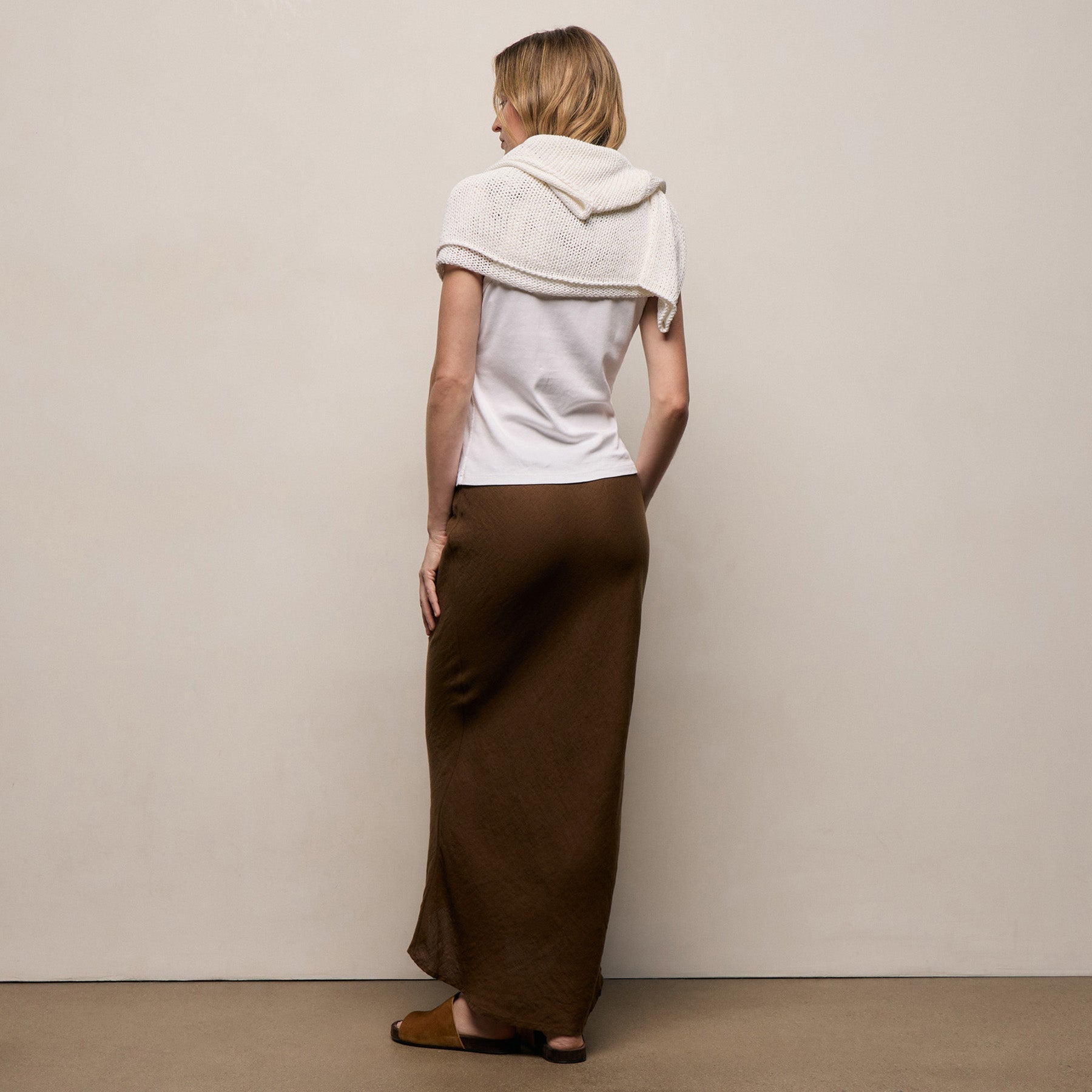 Linen Skirt - Cocoa