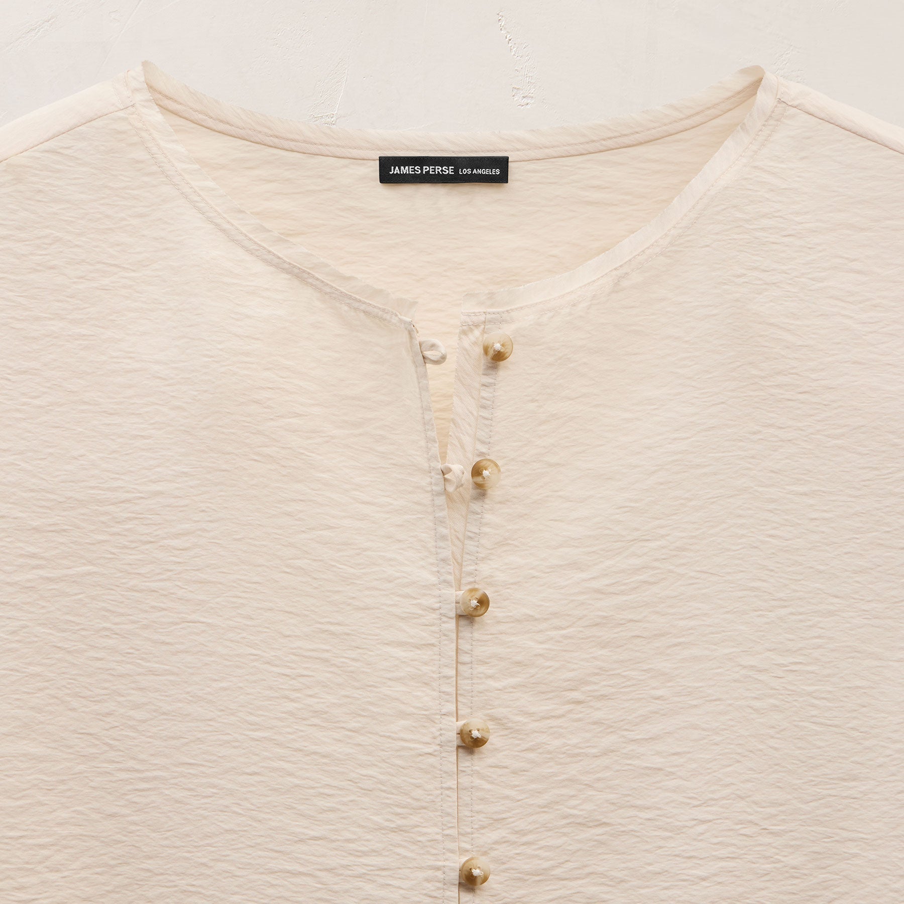Modal Silk Blend Tie Up Blouse - Parchment