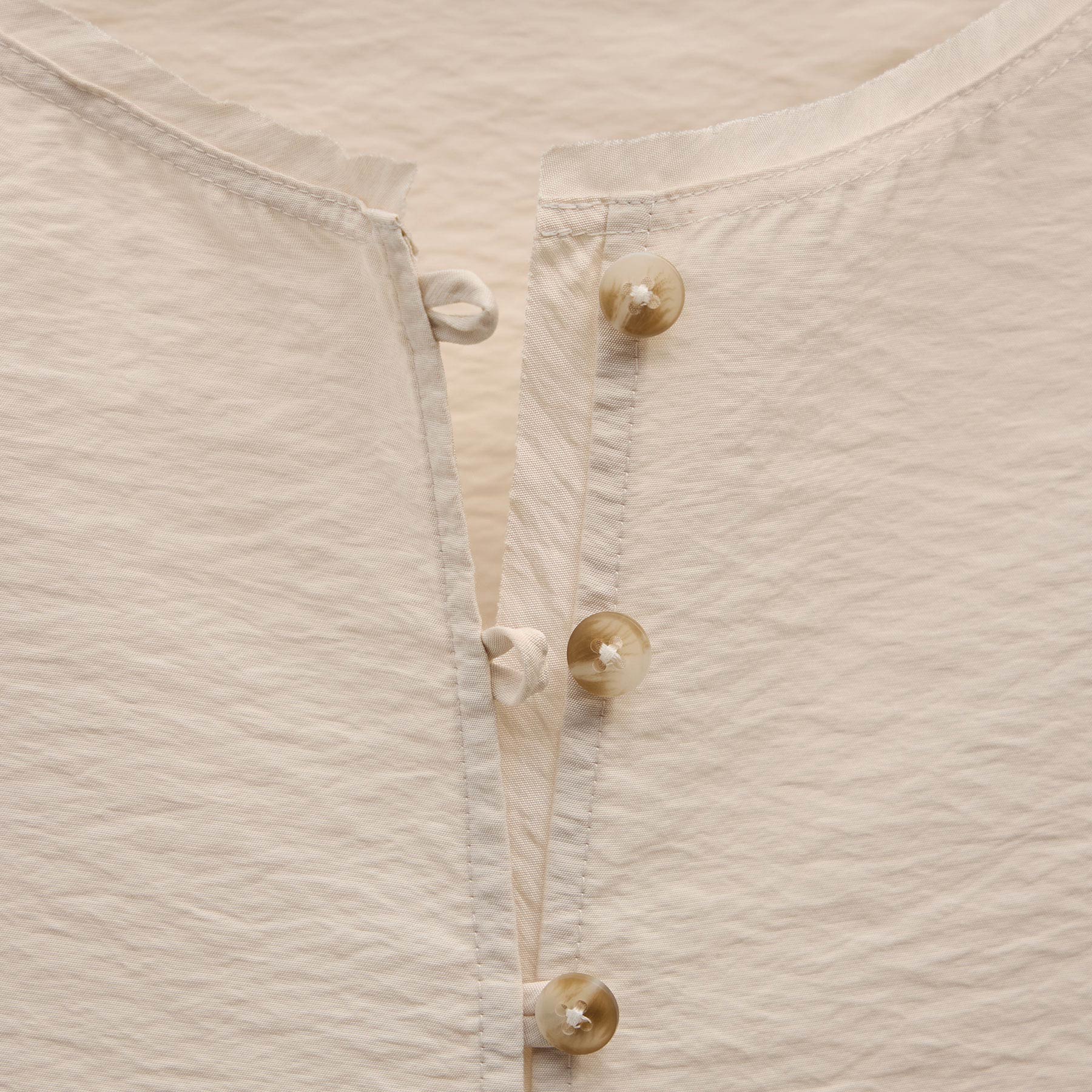 Modal Silk Blend Tie Up Blouse - Parchment