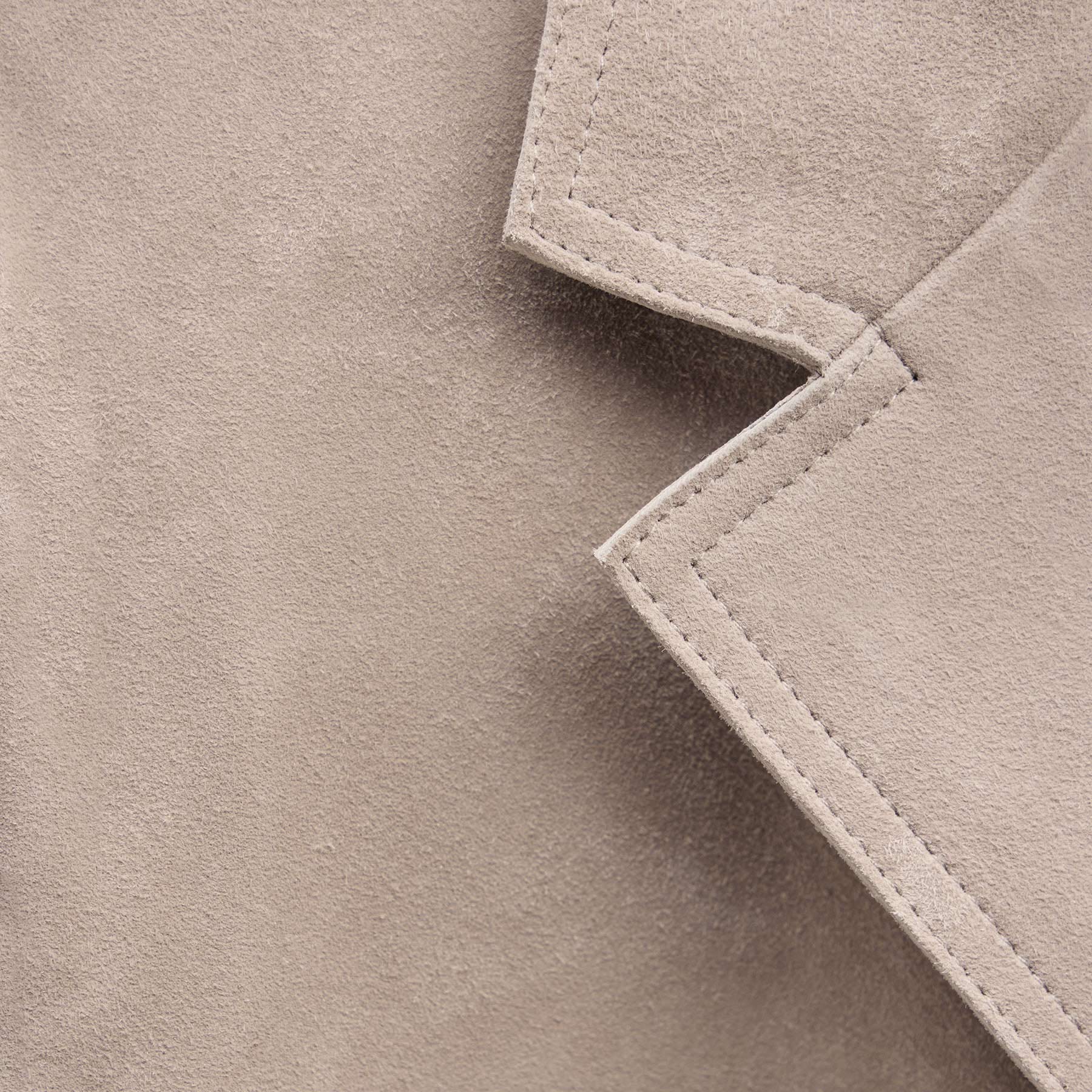 Relaxed Suede Blazer - Grout