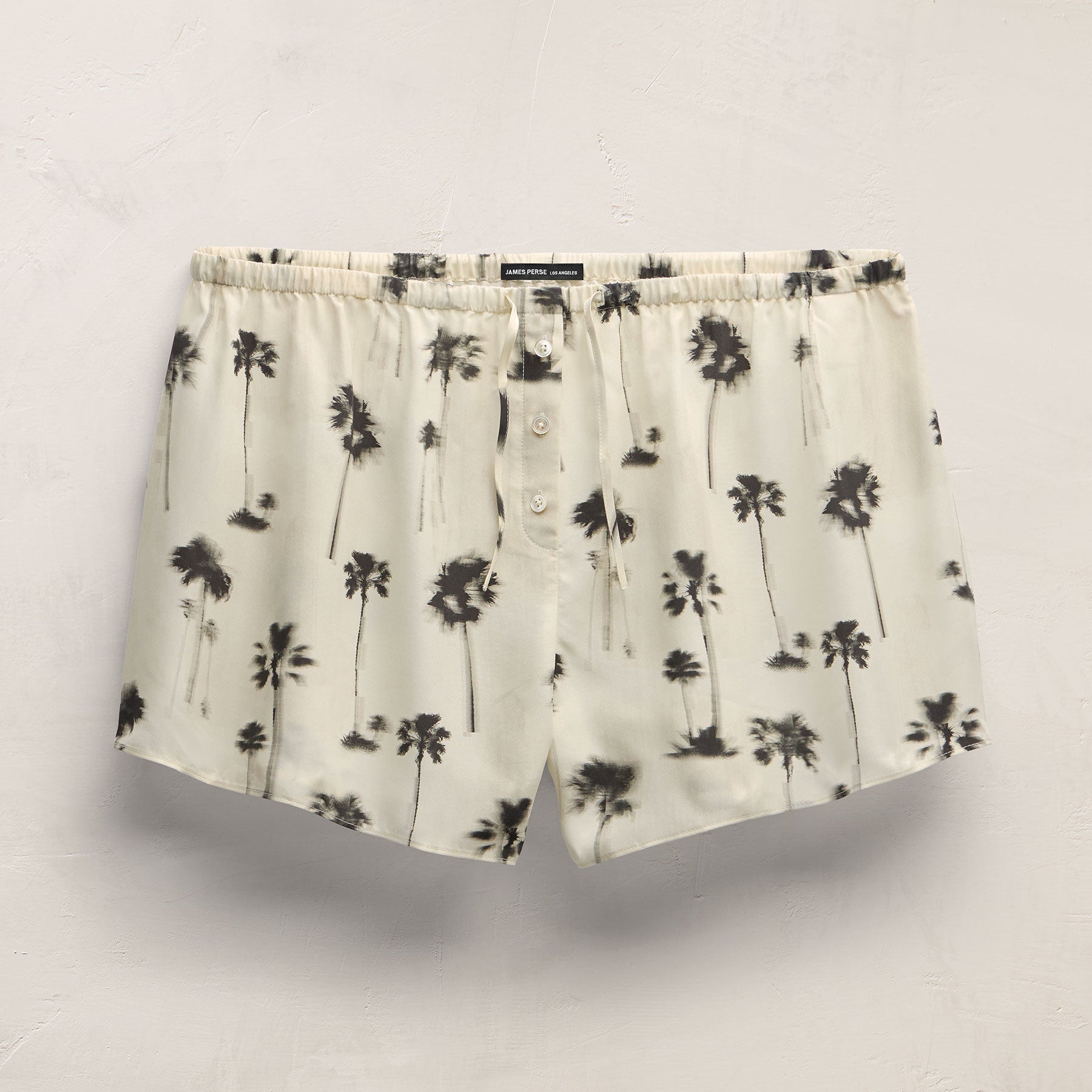 Printed Washed Silk Shortie - Allover Palm Print