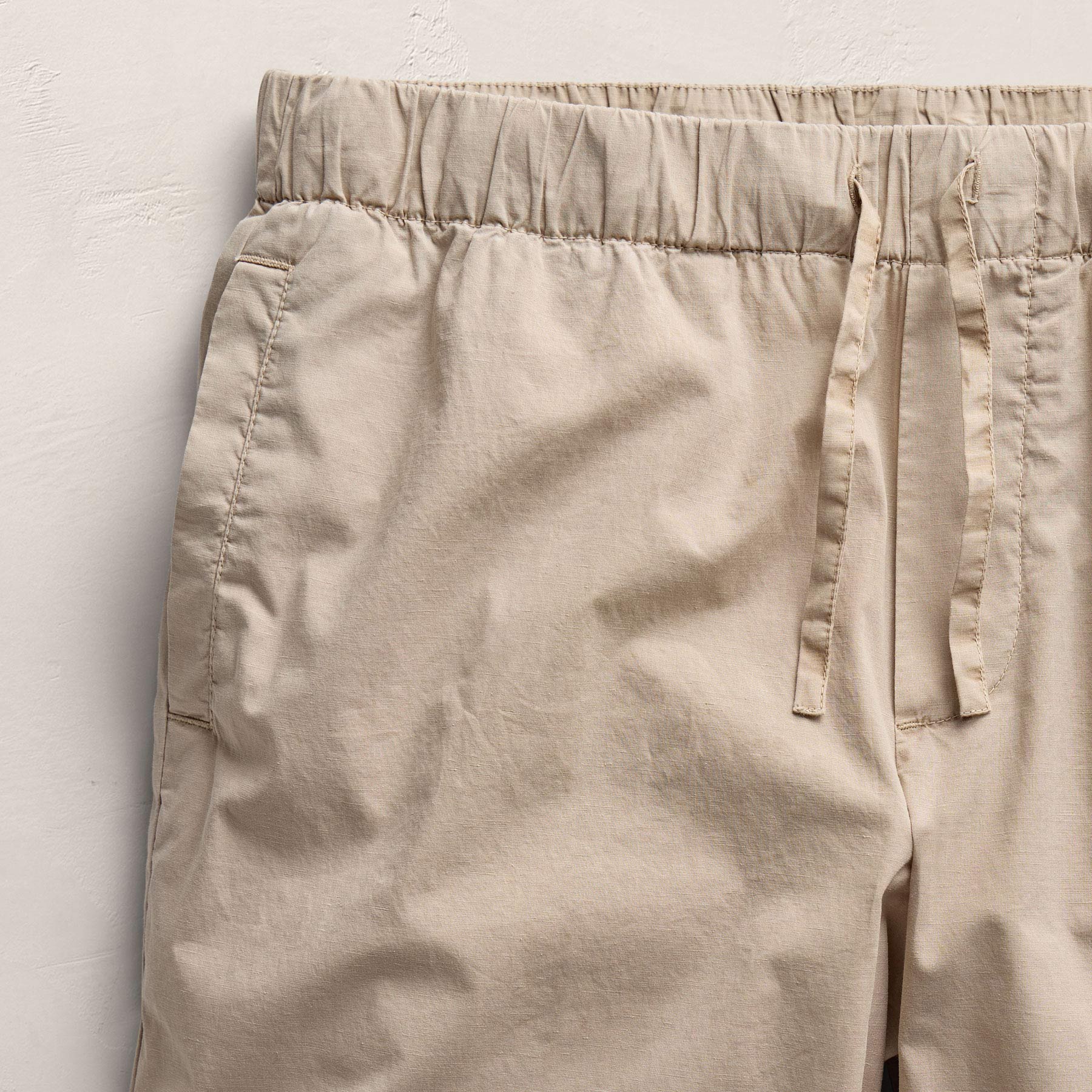 Stretch Poplin Drawcord Pant - Stone Pigment