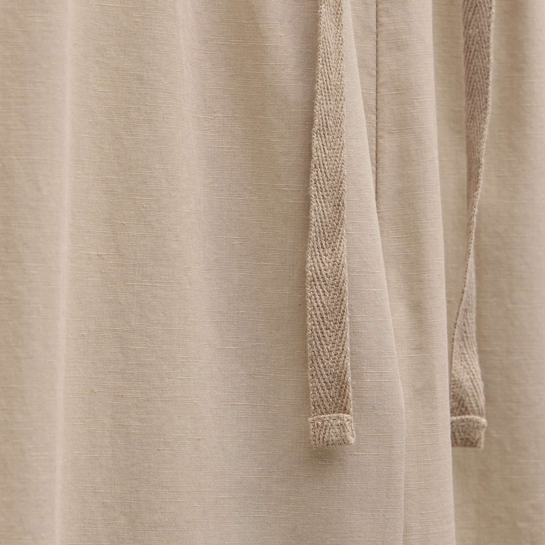 Cotton Linen Poplin Wide Cuff Pant - Stone Pigment