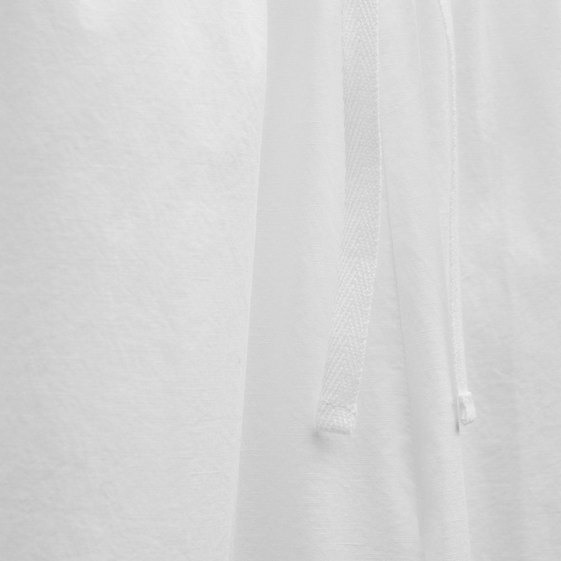 Cotton Linen Poplin Wide Cuff Pant - White