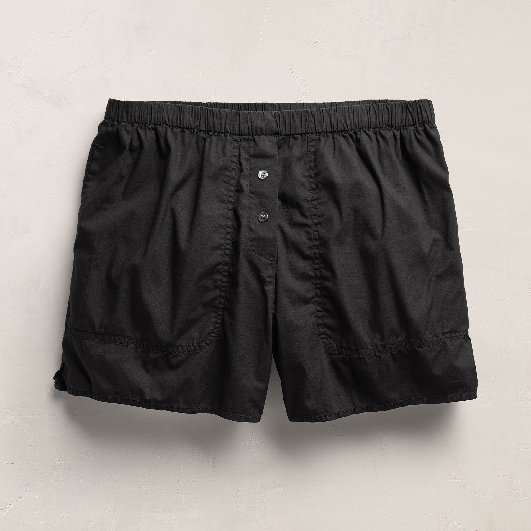 Stretch Poplin Boxer Short - Black