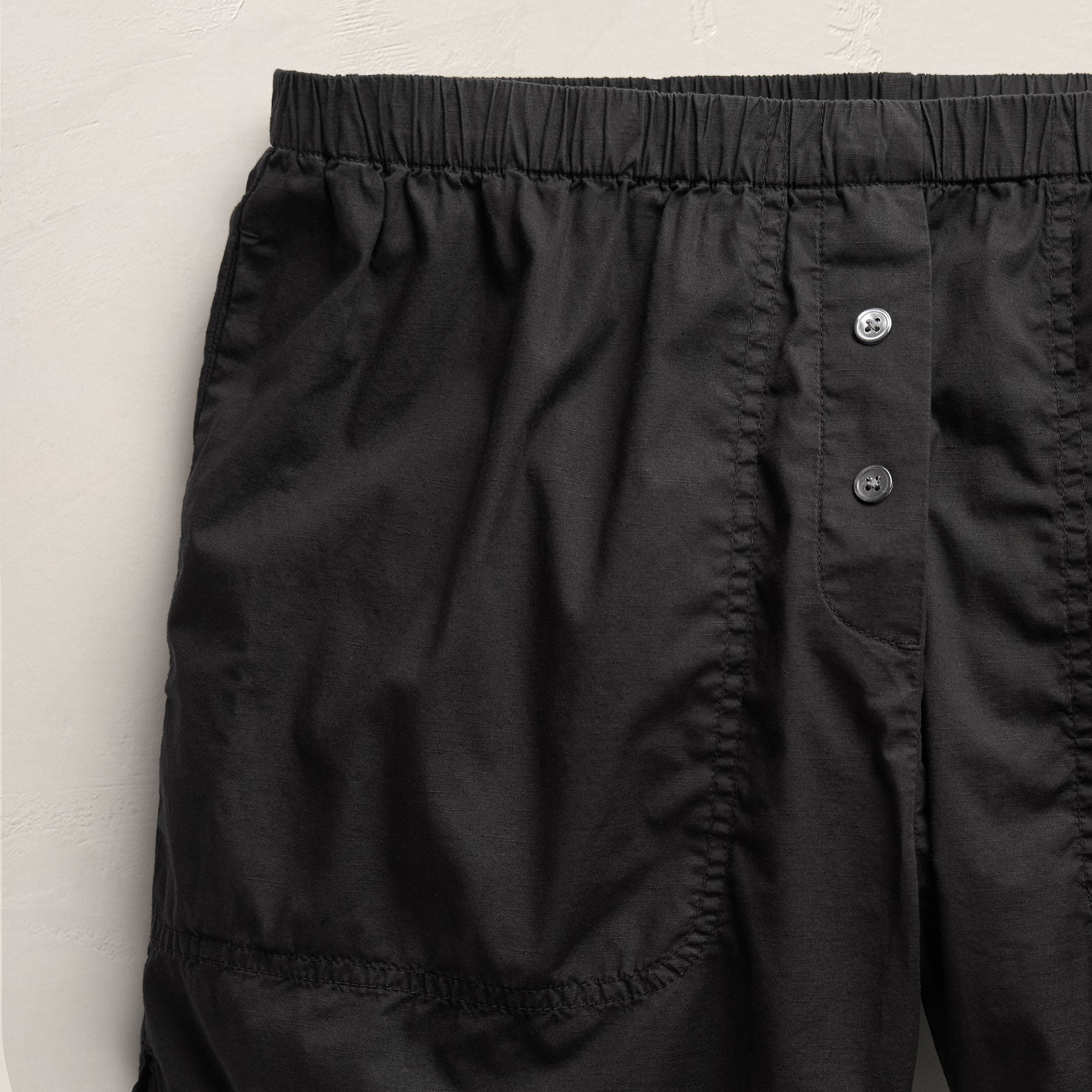 Stretch Poplin Boxer Short - Black