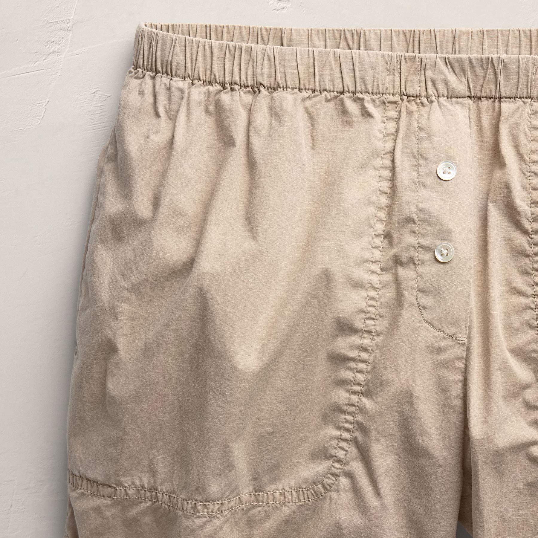 Stretch Poplin Boxer Short - Stone Pigment
