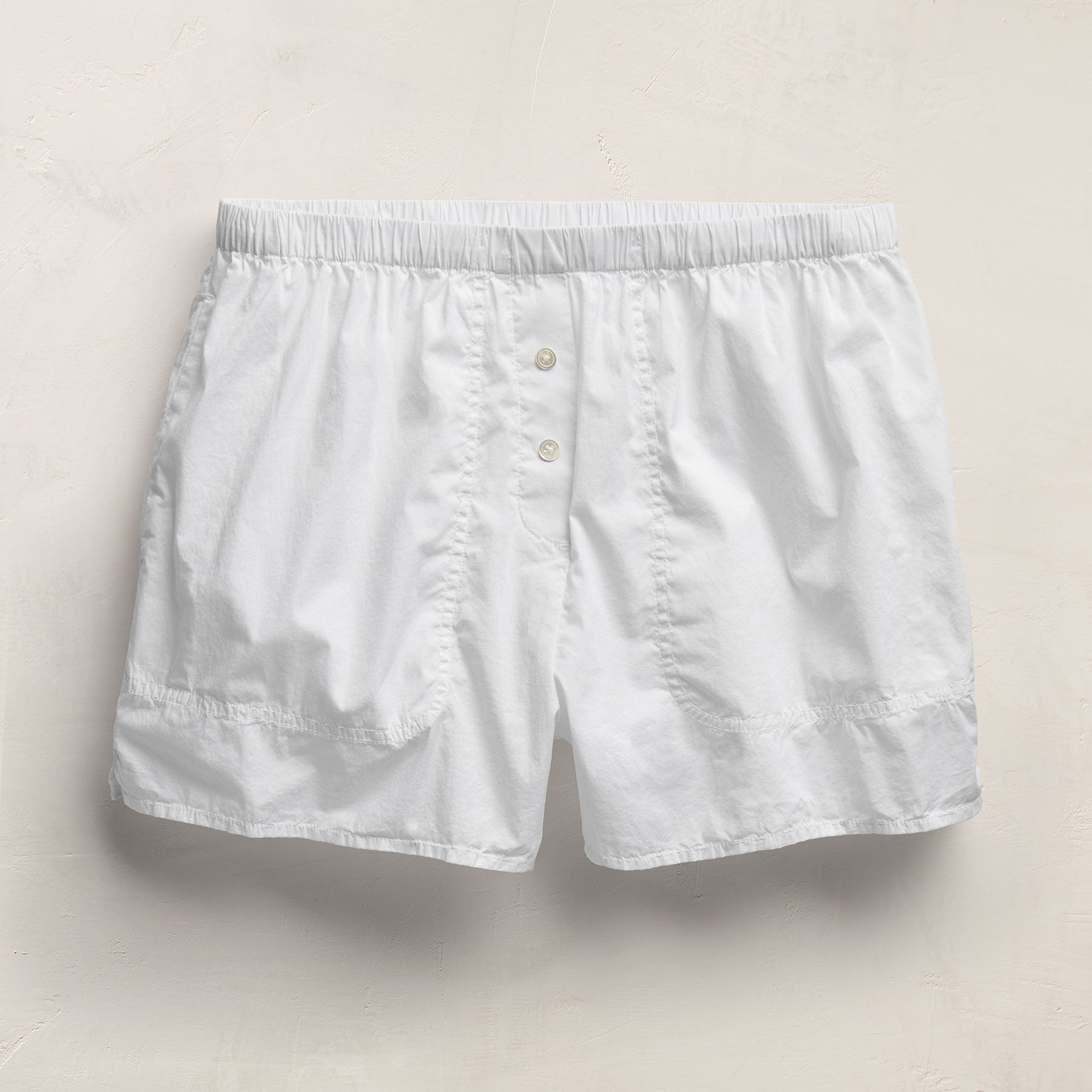 Stretch Poplin Boxer Short - White