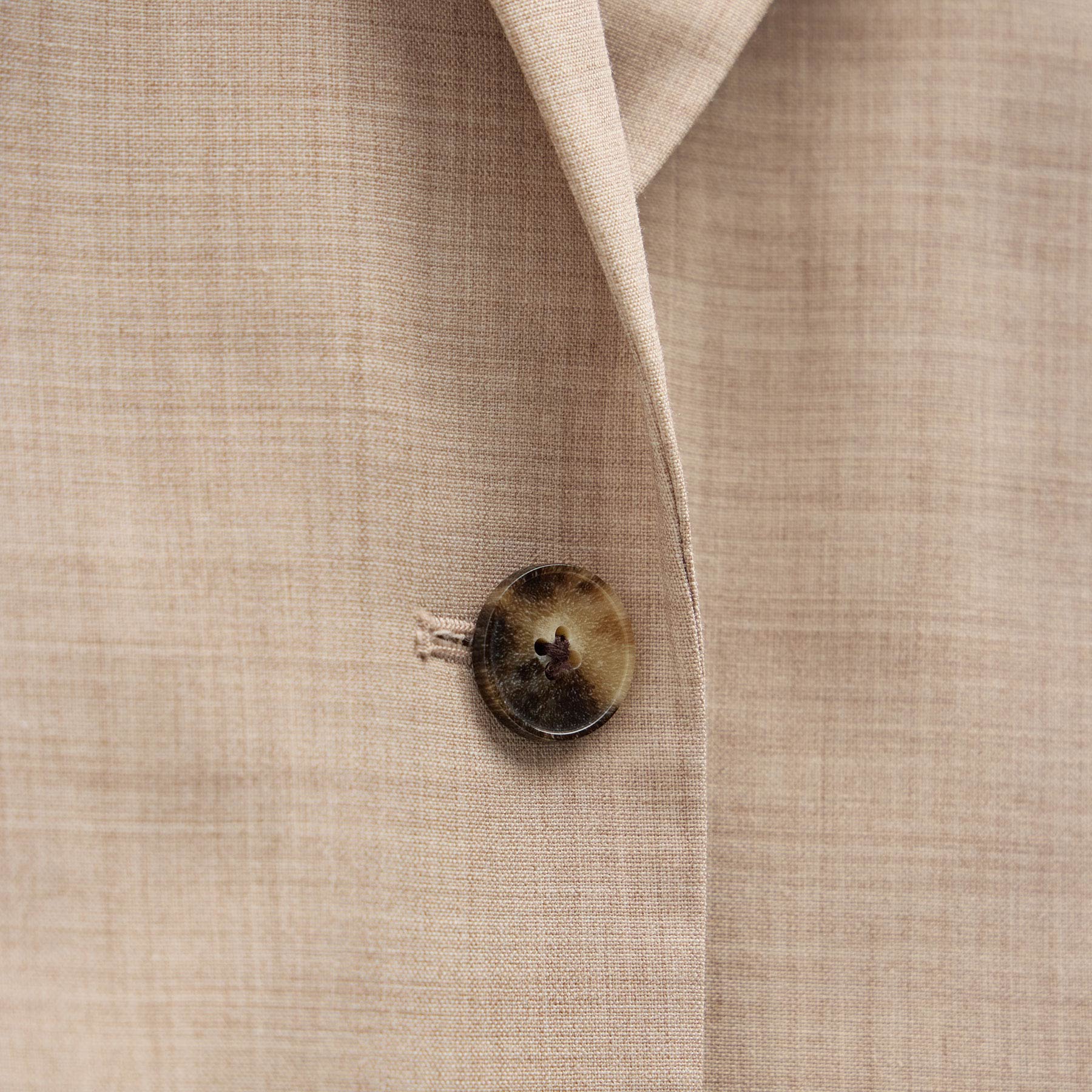 Relaxed Wool Blend Melange Blazer - Heather Stone