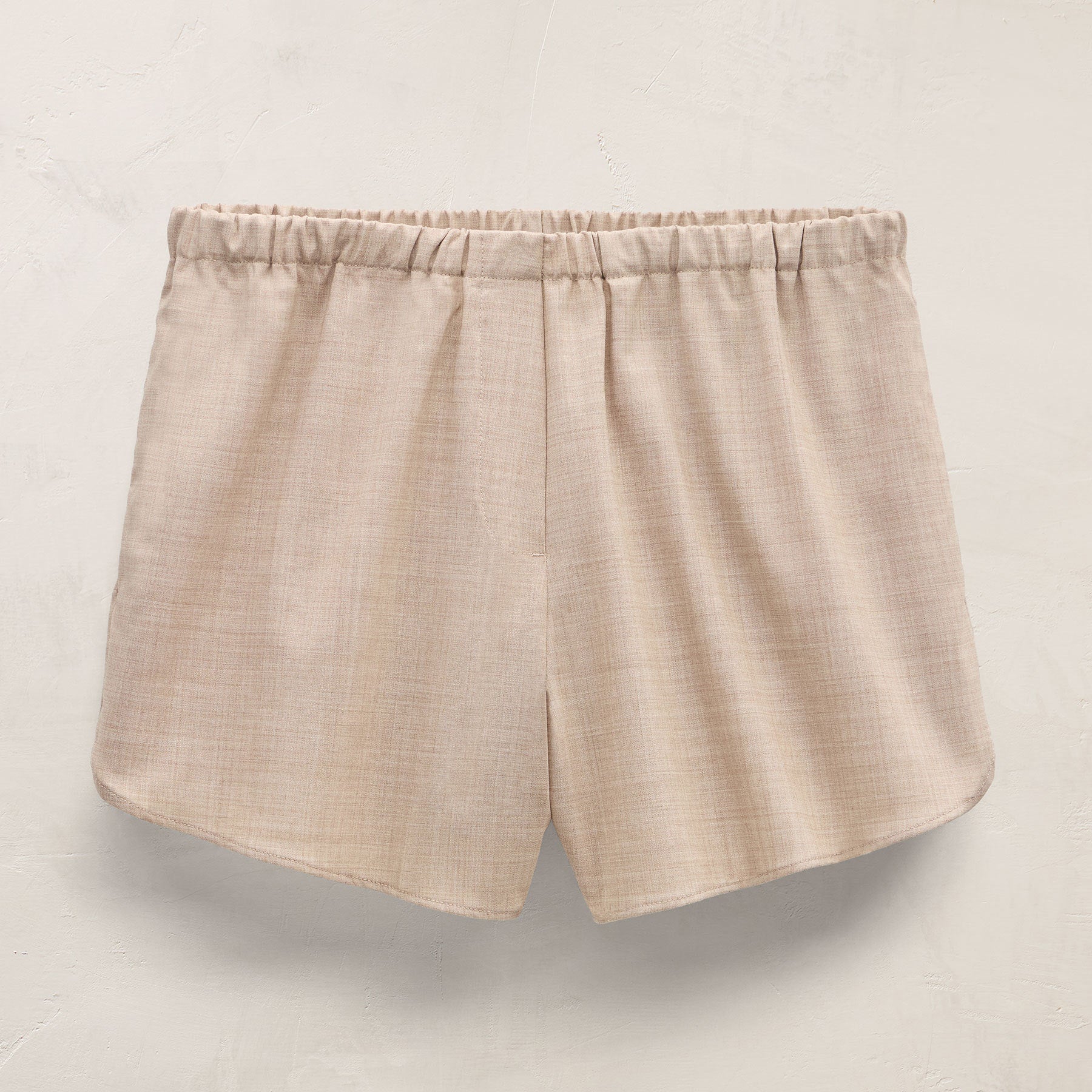 Wool Blend Melange Boxer Short - Heather Stone