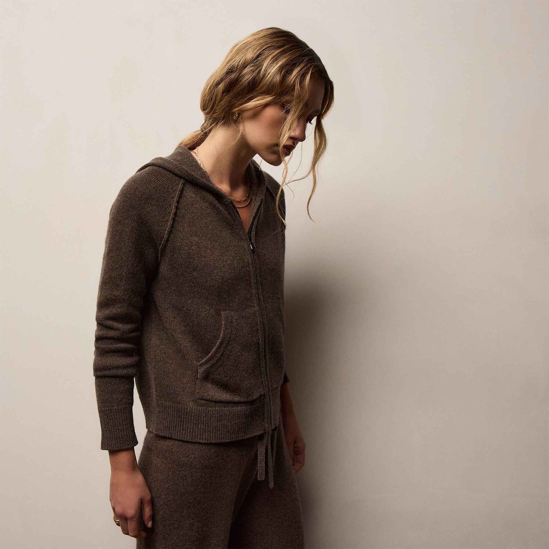 Recycled Cashmere Track Jacket - Porcupine