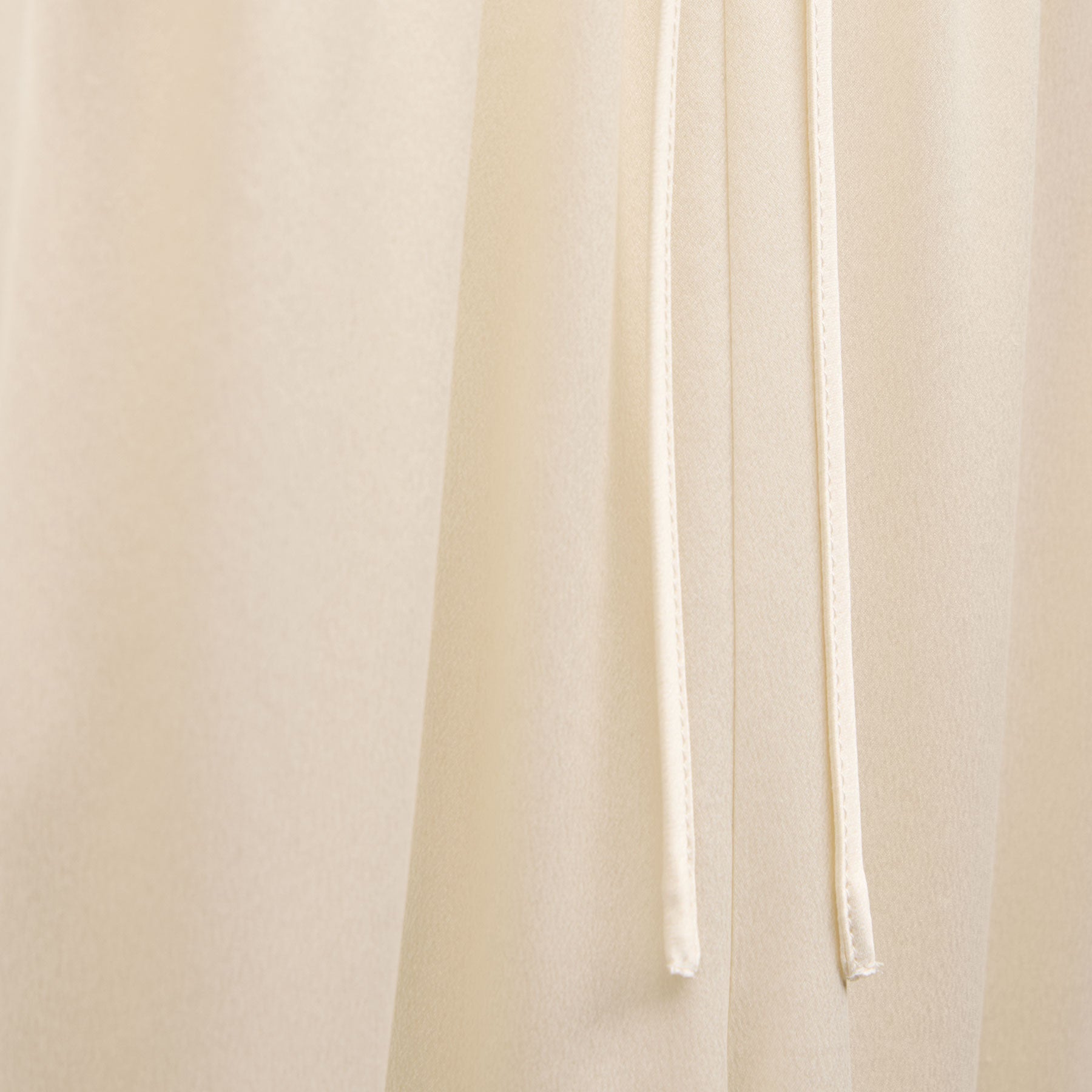 Silk Charmeuse Drawstring Pant - Ivory