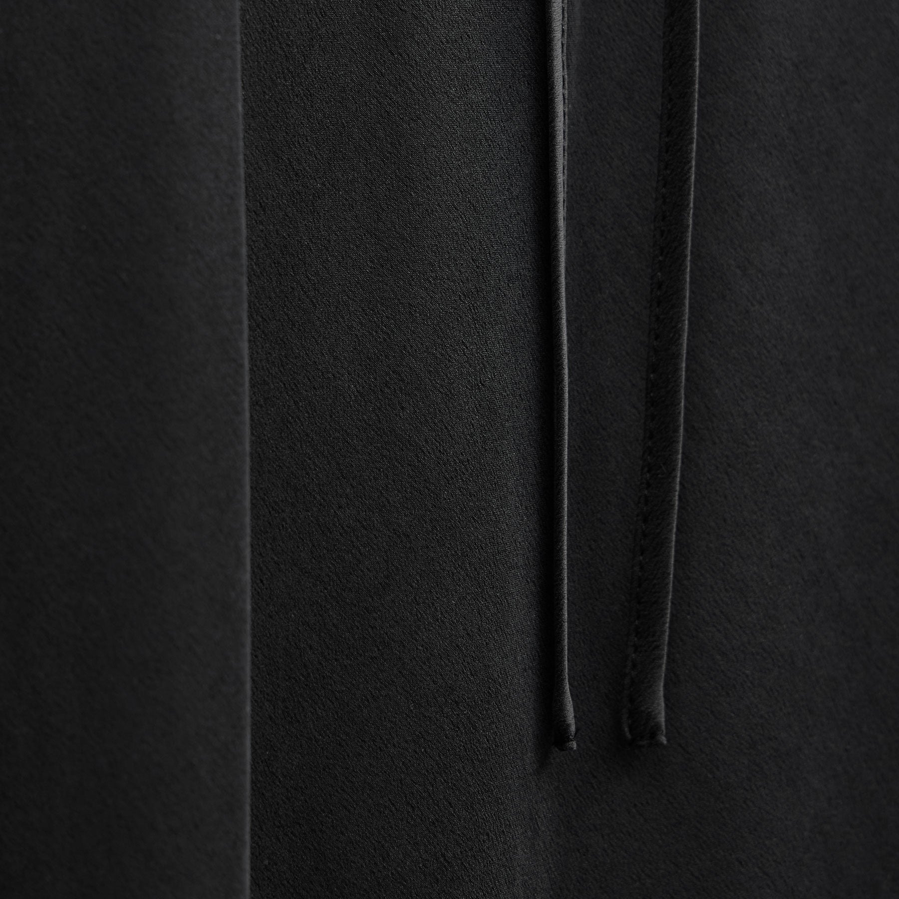 Silk Charmeuse Drawstring Skirt - Black