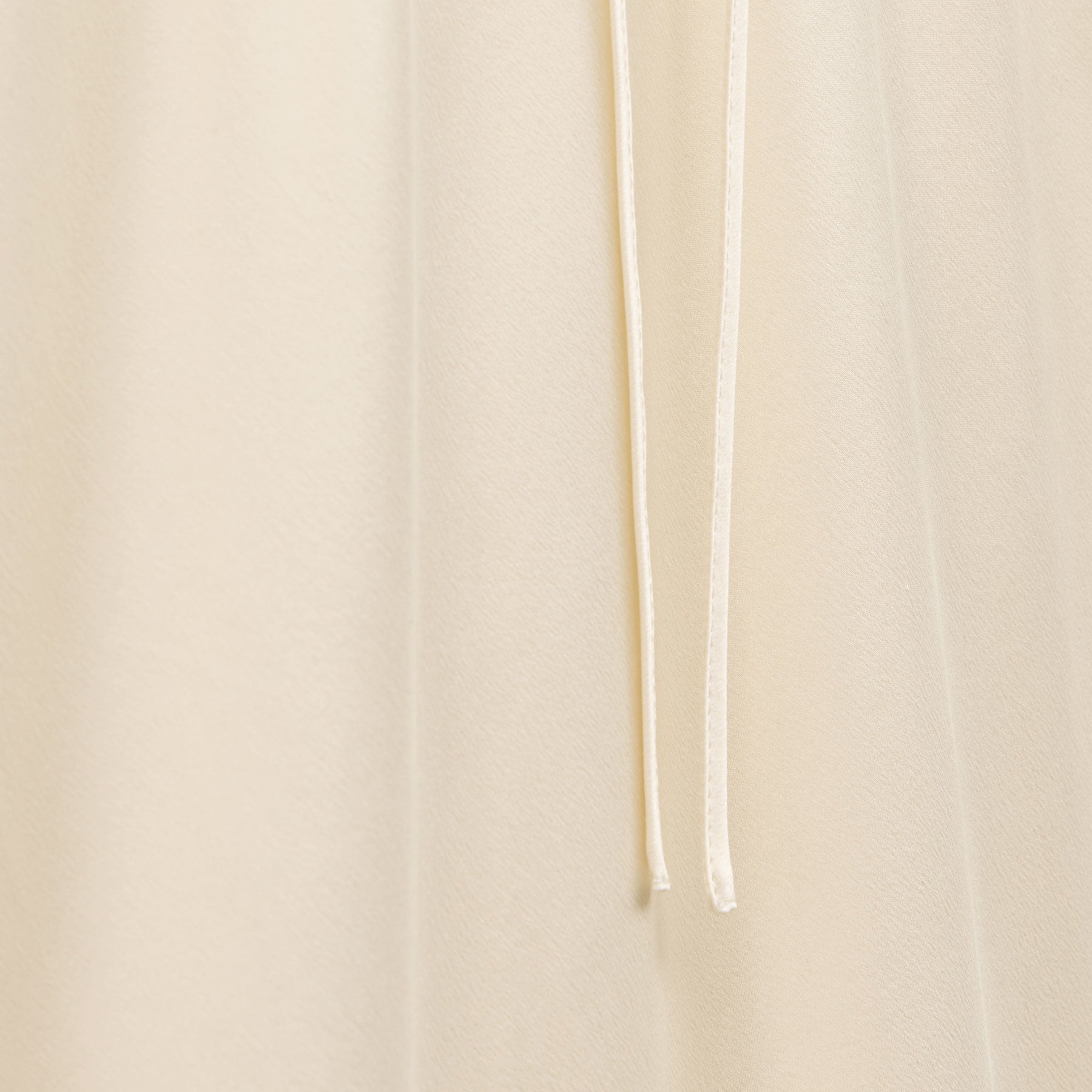 Silk Charmeuse Drawstring Skirt - Ivory