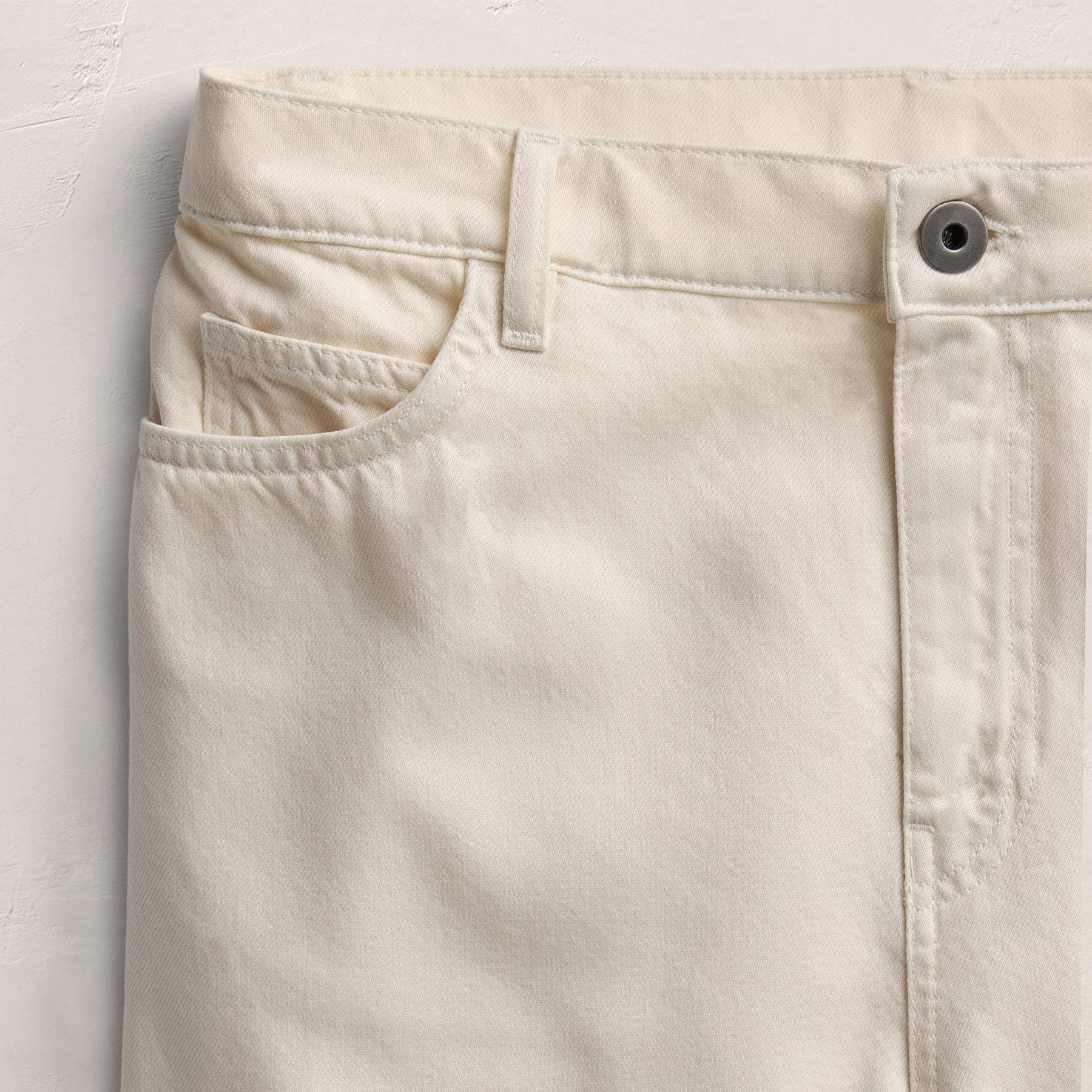 Denim Wide Leg Bermuda Short - Ecru