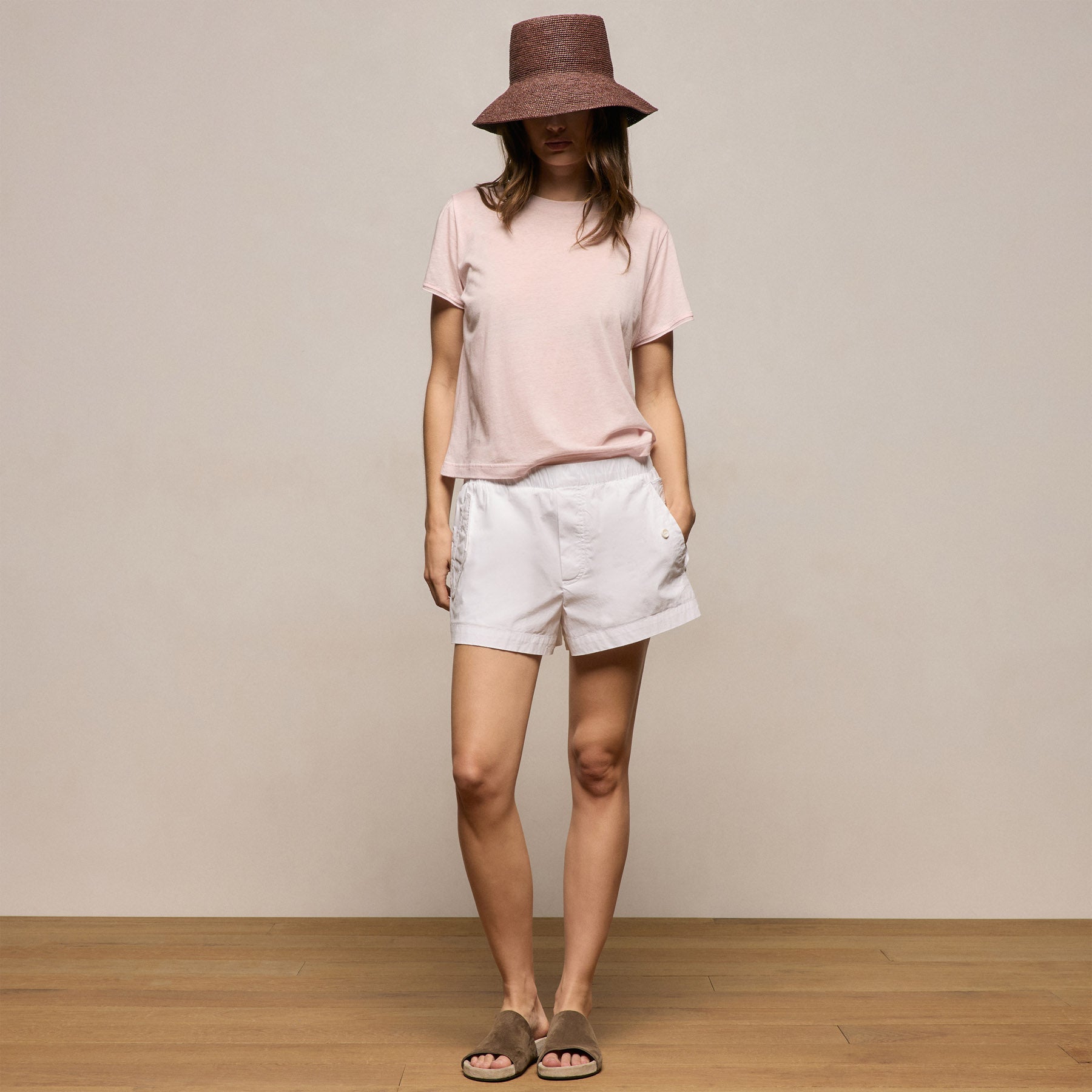 Stretch Poplin Surplus Short - White