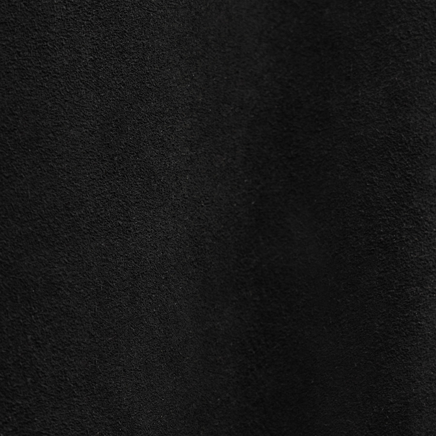 Long Suede Shearling Hooded Coat - Black