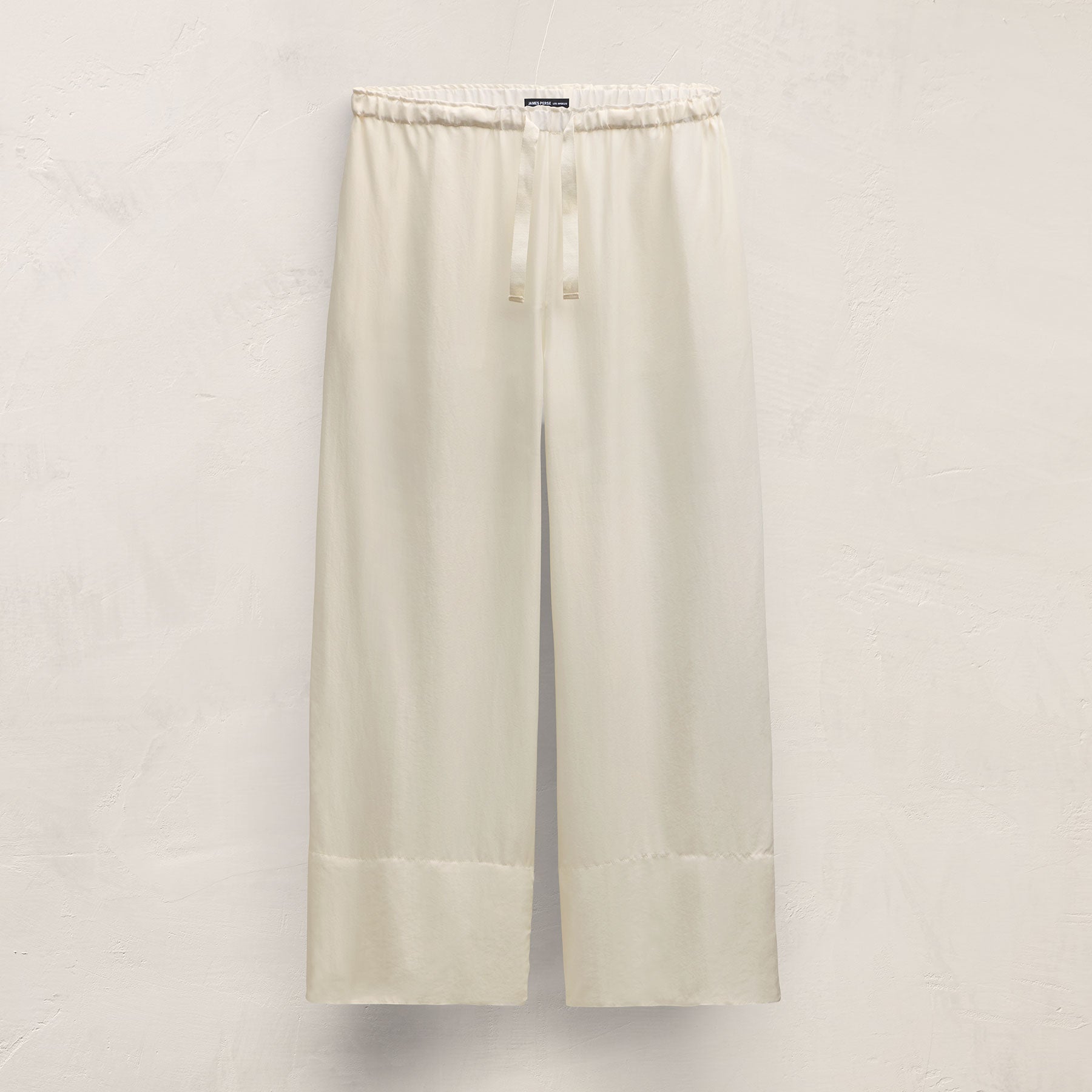 Washed Silk Wide Cuff Pant - Ivory