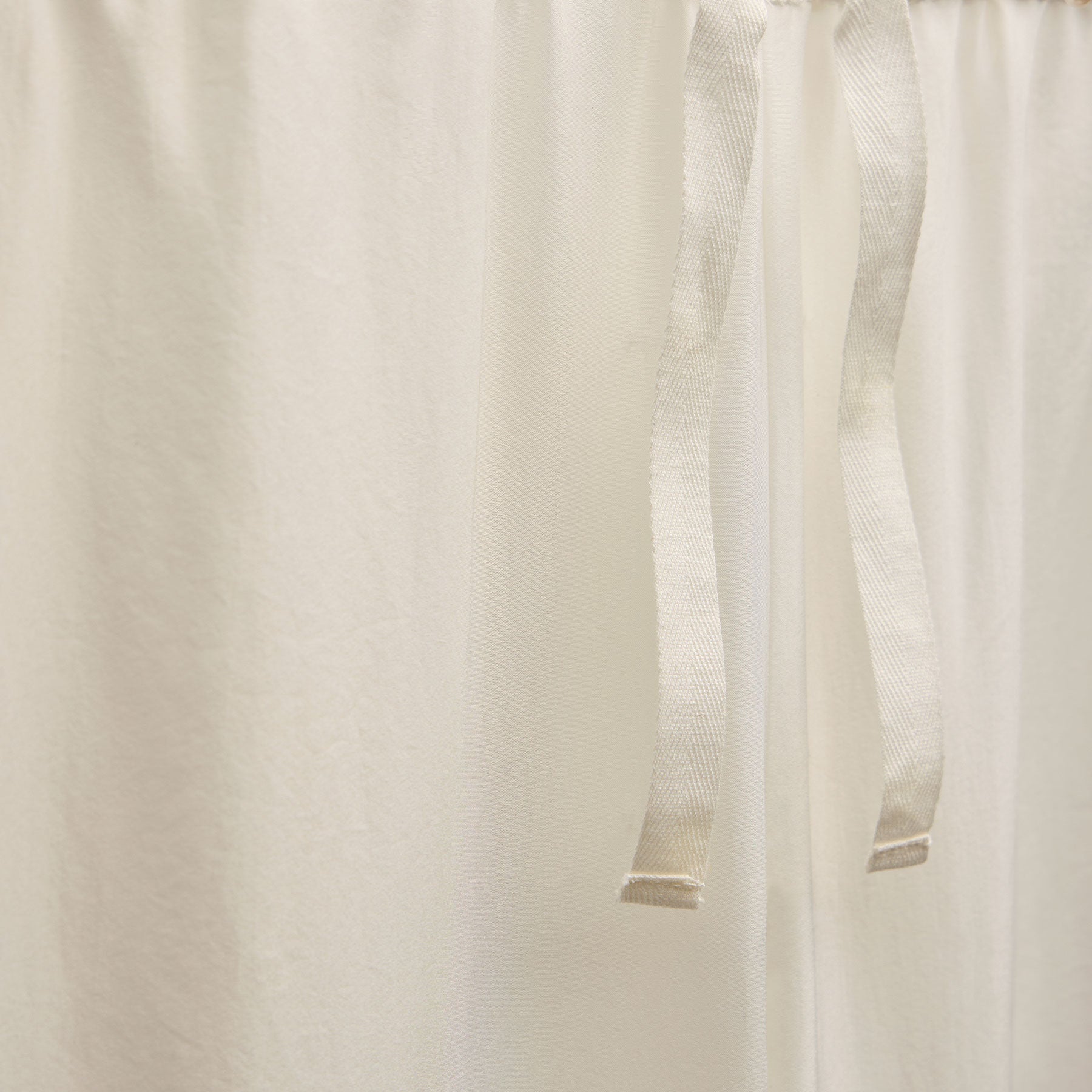 Washed Silk Wide Cuff Pant - Ivory